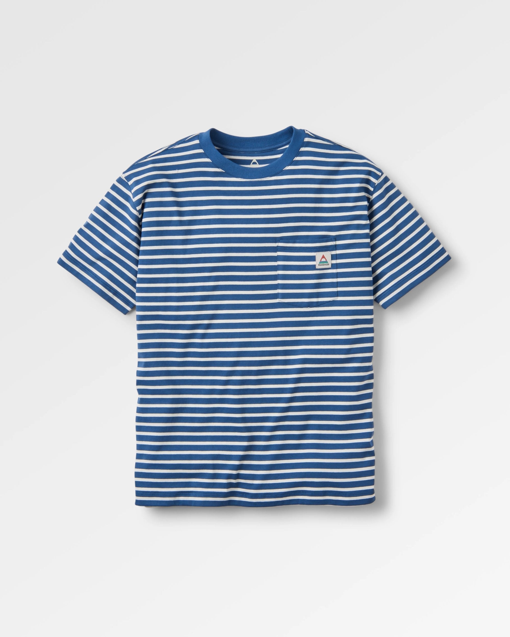 Zen Recycled Cotton Relaxed Fit T-Shirt - Dark Denim/ Birch Stripe