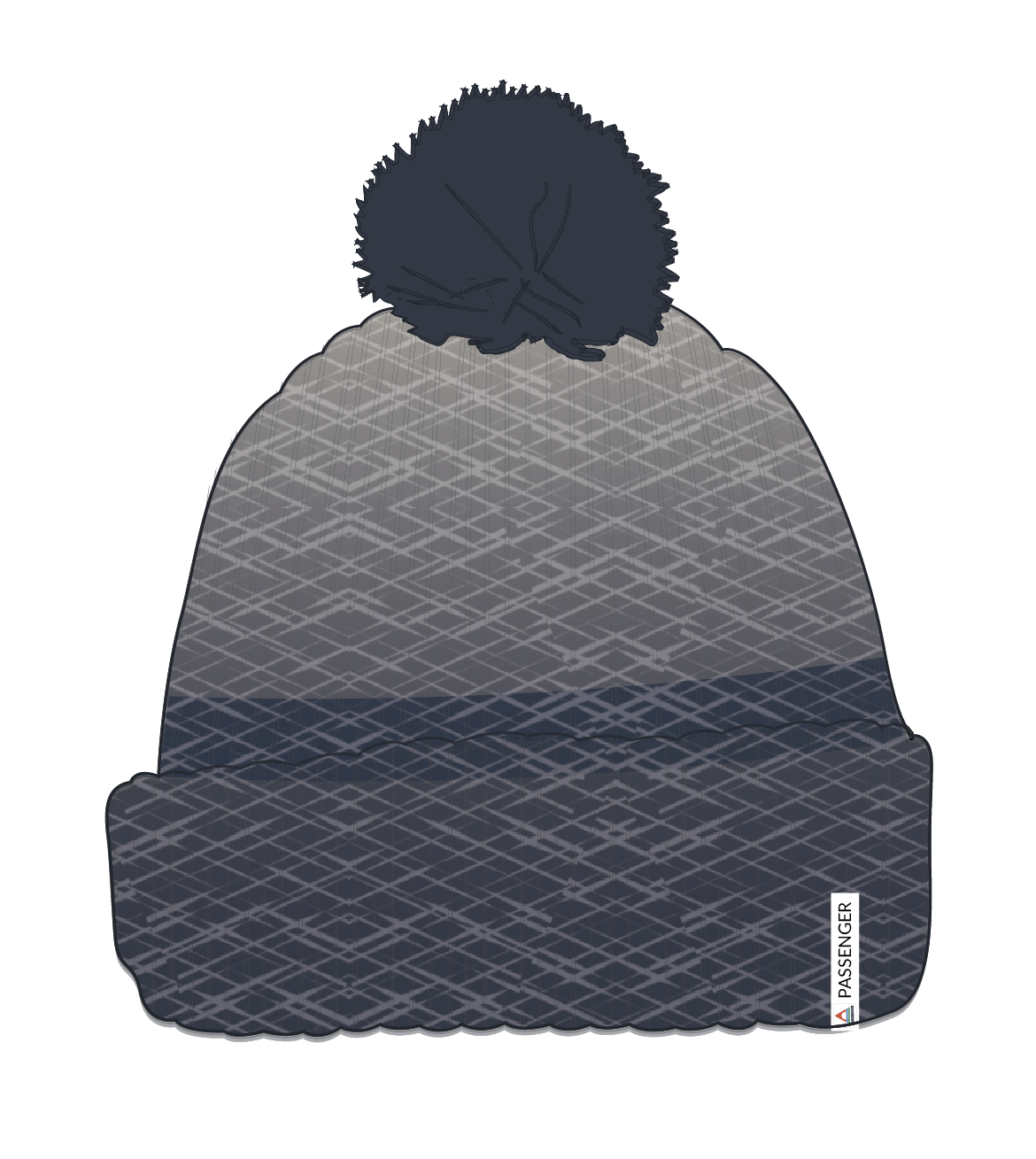 Crag Recycled Bobble Hat - Charcoal/Stone