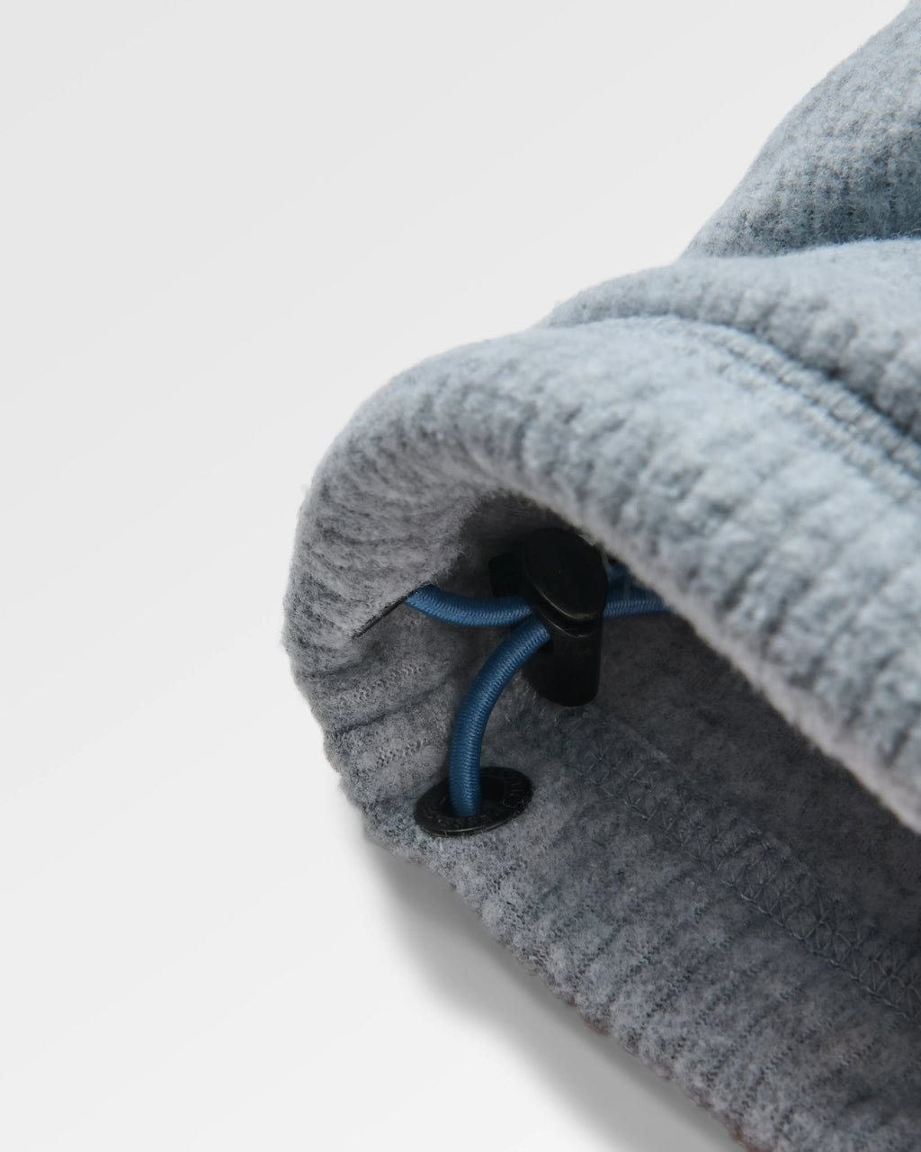 Forestscape Recycled Grid Fleece Hoodie - Grey Marl