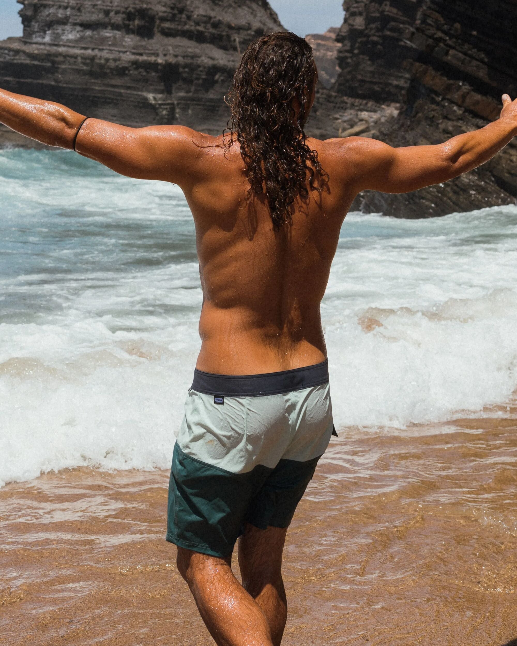 Cutback NetPlus® Recycled Boardshort - Spearmint/Deep Ocean