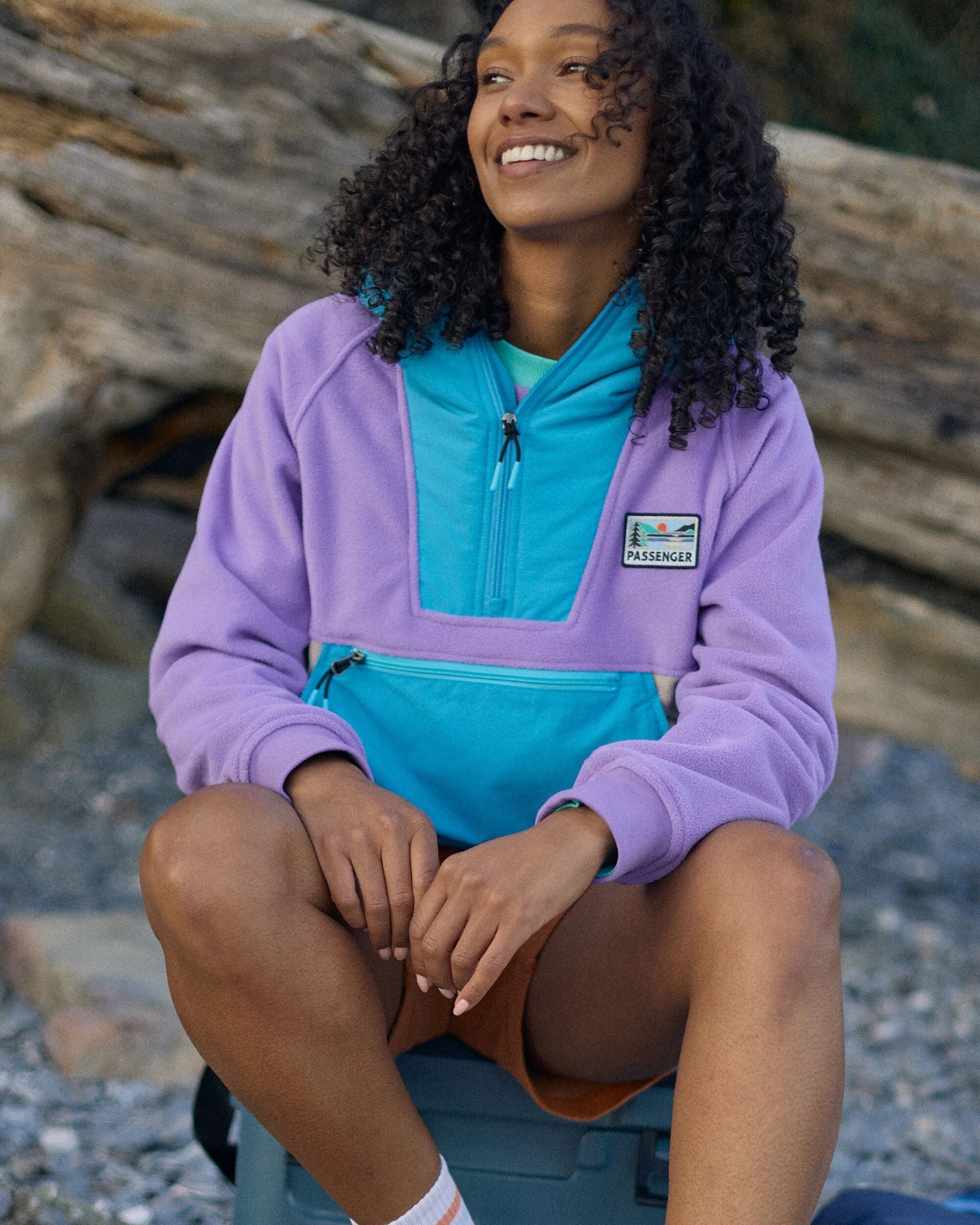 Alexander Recycled Hooded Polar Fleece - Retro Purple/Bluejay
