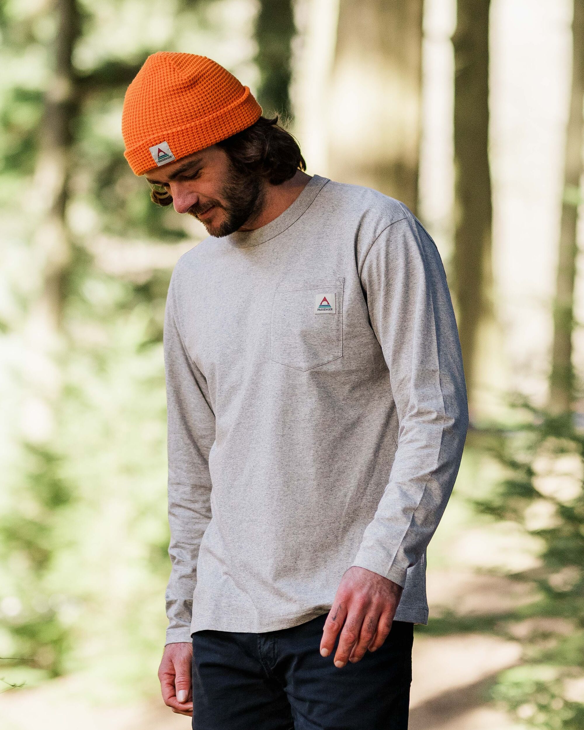Heritage Organic Relaxed Fit LS T-Shirt - Grey Marl