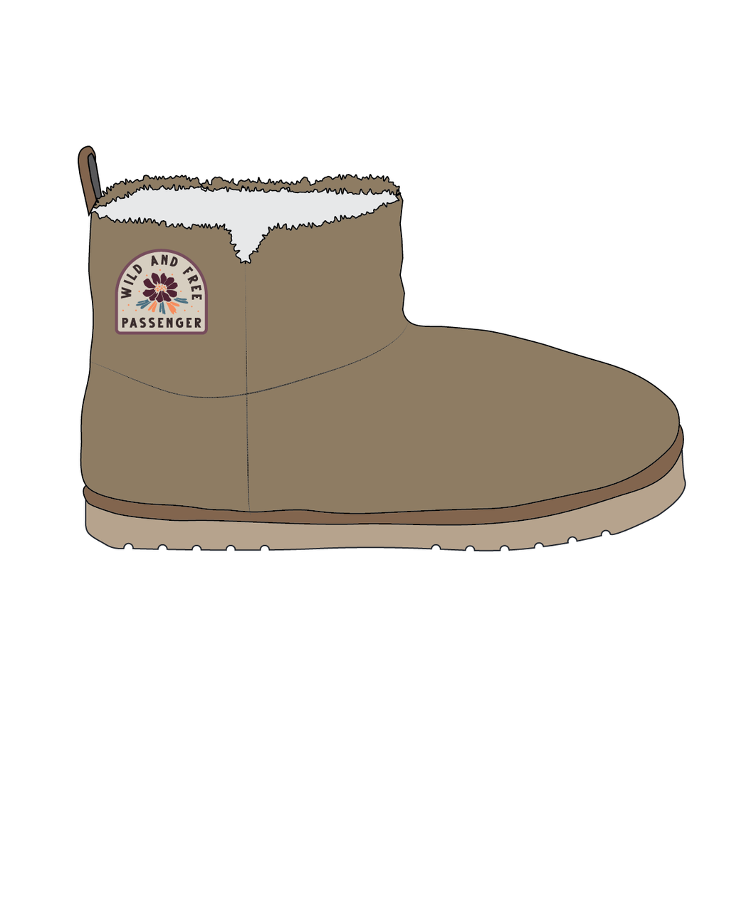Hideaway Hut Sherpa Fleece Slipper - Biscuit