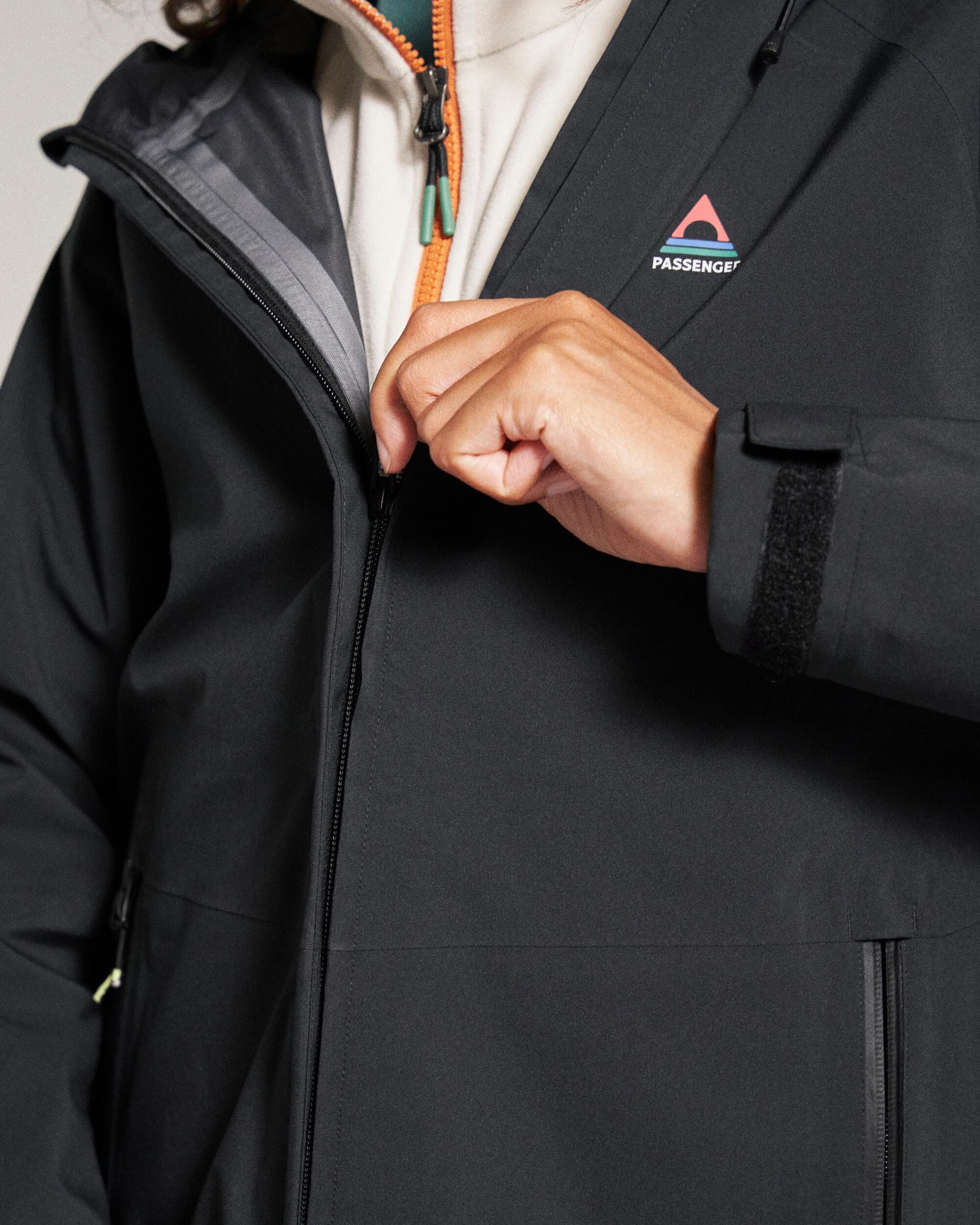 Five Element Recycled Waterproof Jacket - Black