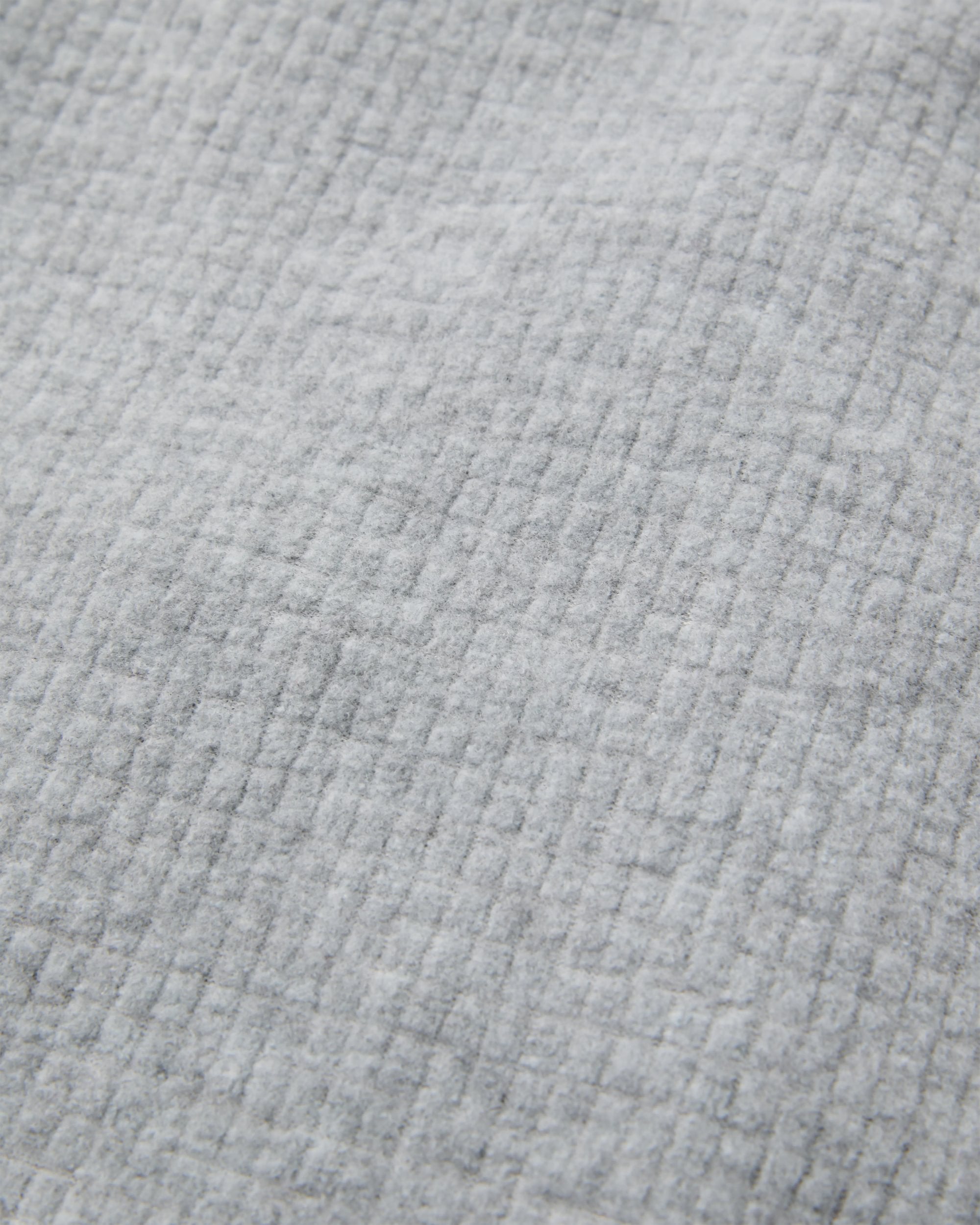 Forestscape Recycled Grid Fleece Crew - Grey Marl