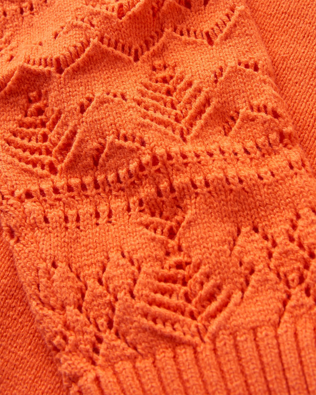 Grace Open Knit Cardigan - Ember Orange