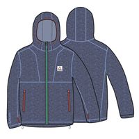 Crest Recycled Polartec® Fleece Hoodie - Dark Denim Marl