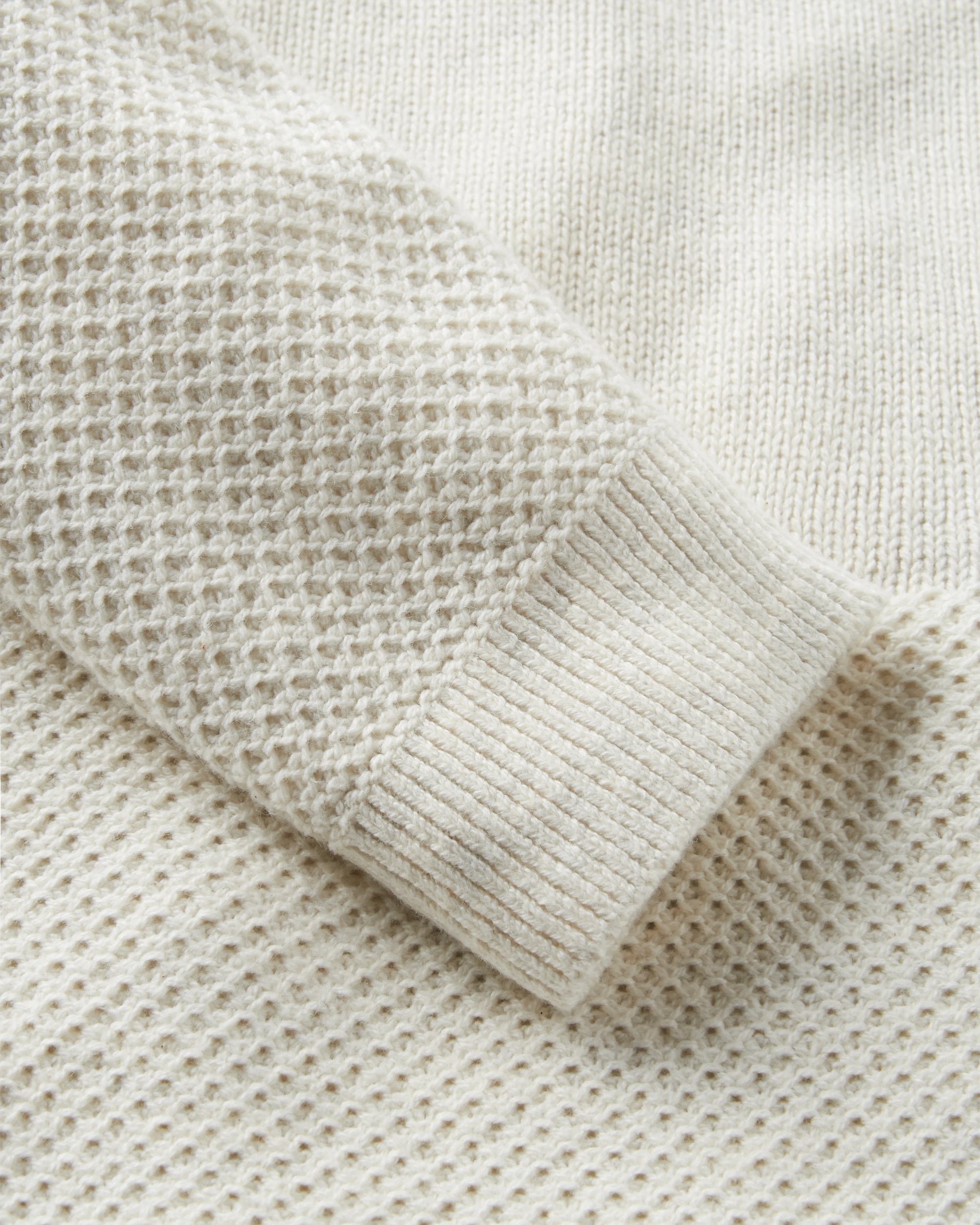 Cove Organic Cotton Knitted Jumper - Off White