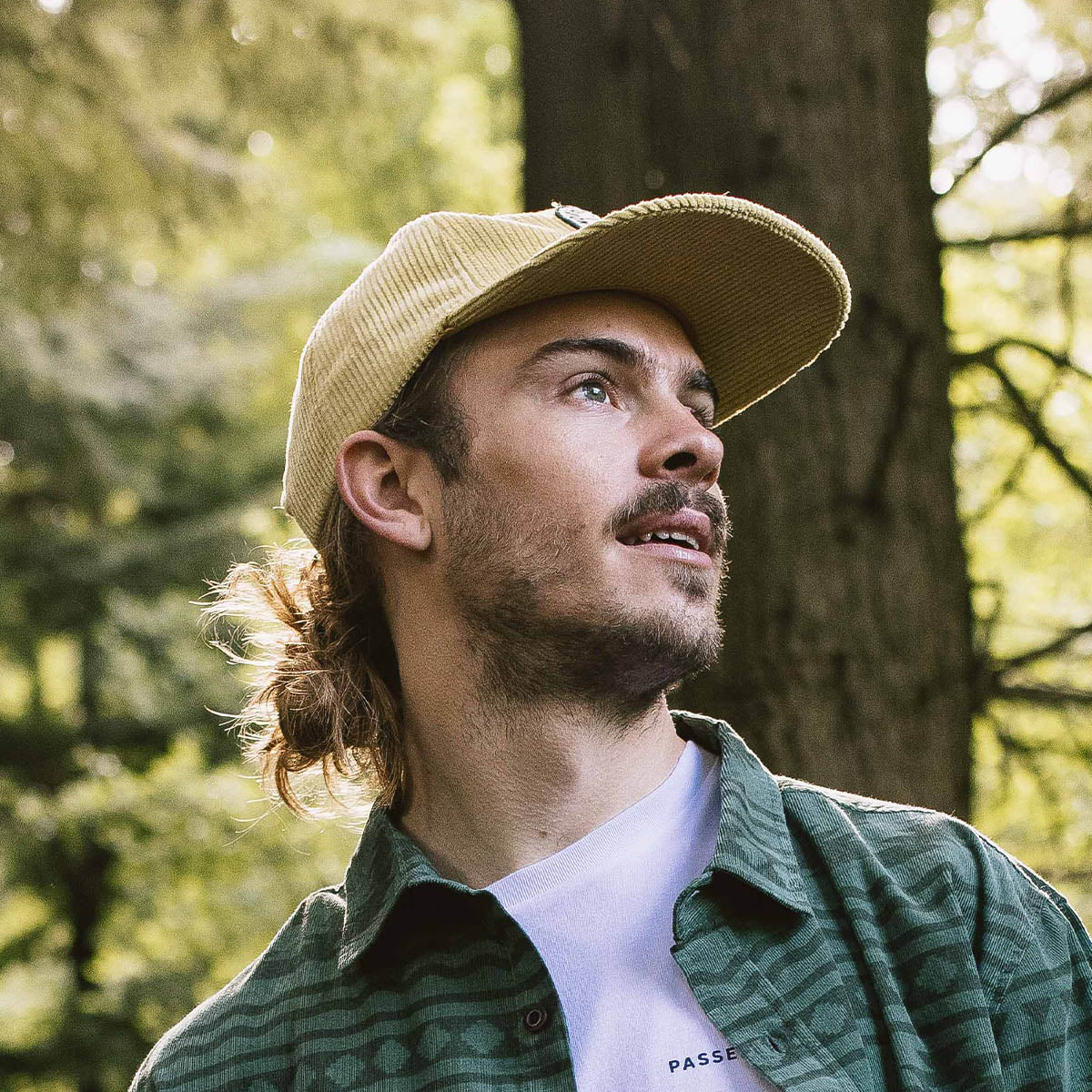 Hazy Recycled Cotton Snapback Cap - Ochre Yellow