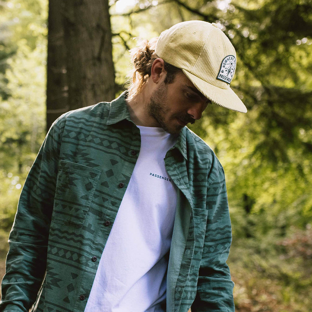 Hazy Recycled Cotton Snapback Cap - Ochre Yellow