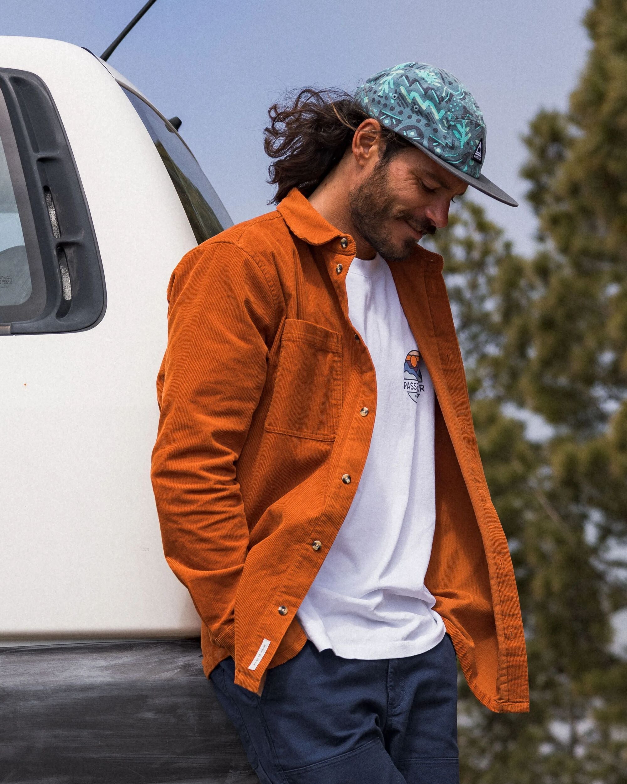 Backcountry Corduroy Shirt - Sunset Orange