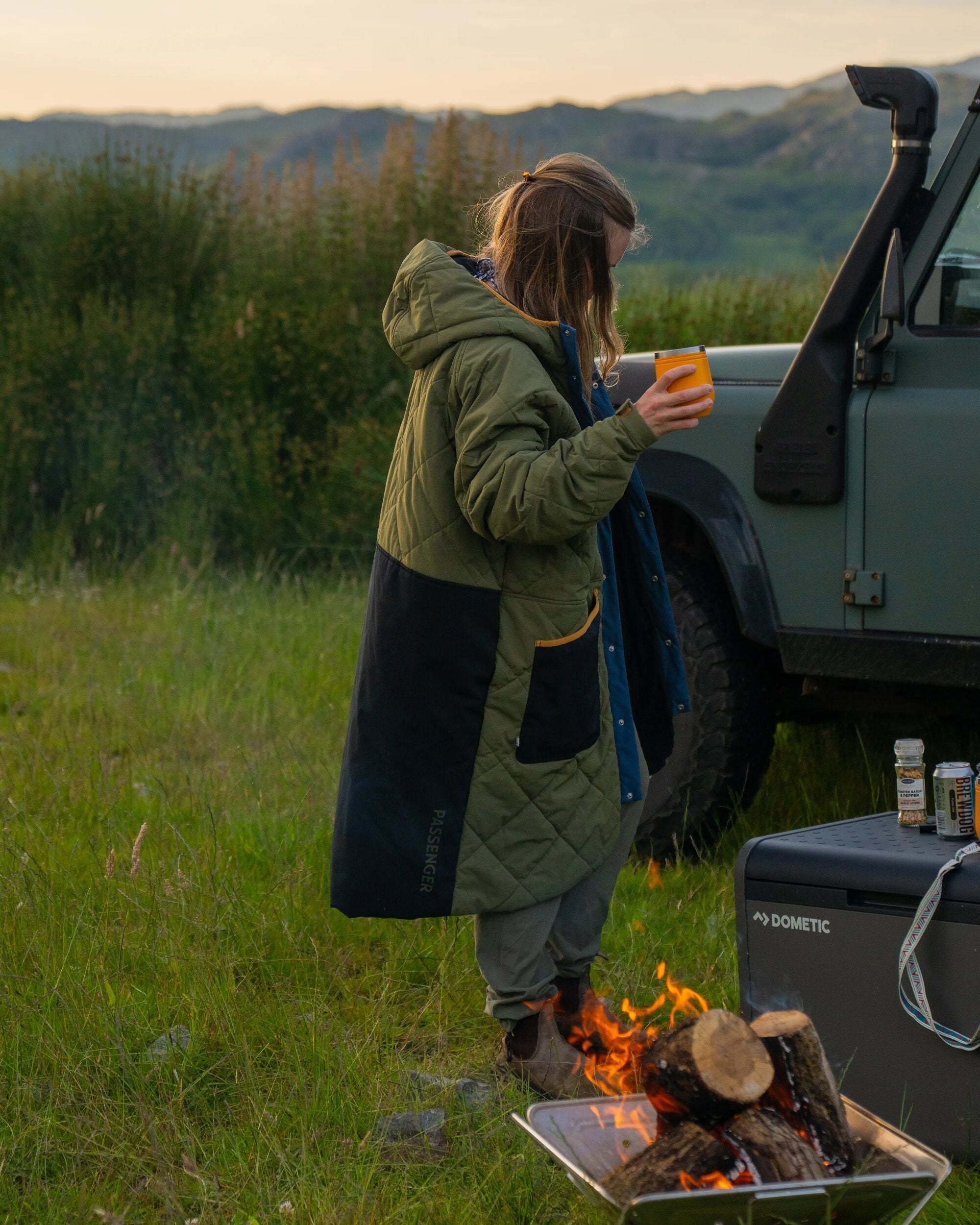 Campscape Recycled Fleece Lined Parka - Black/Khaki