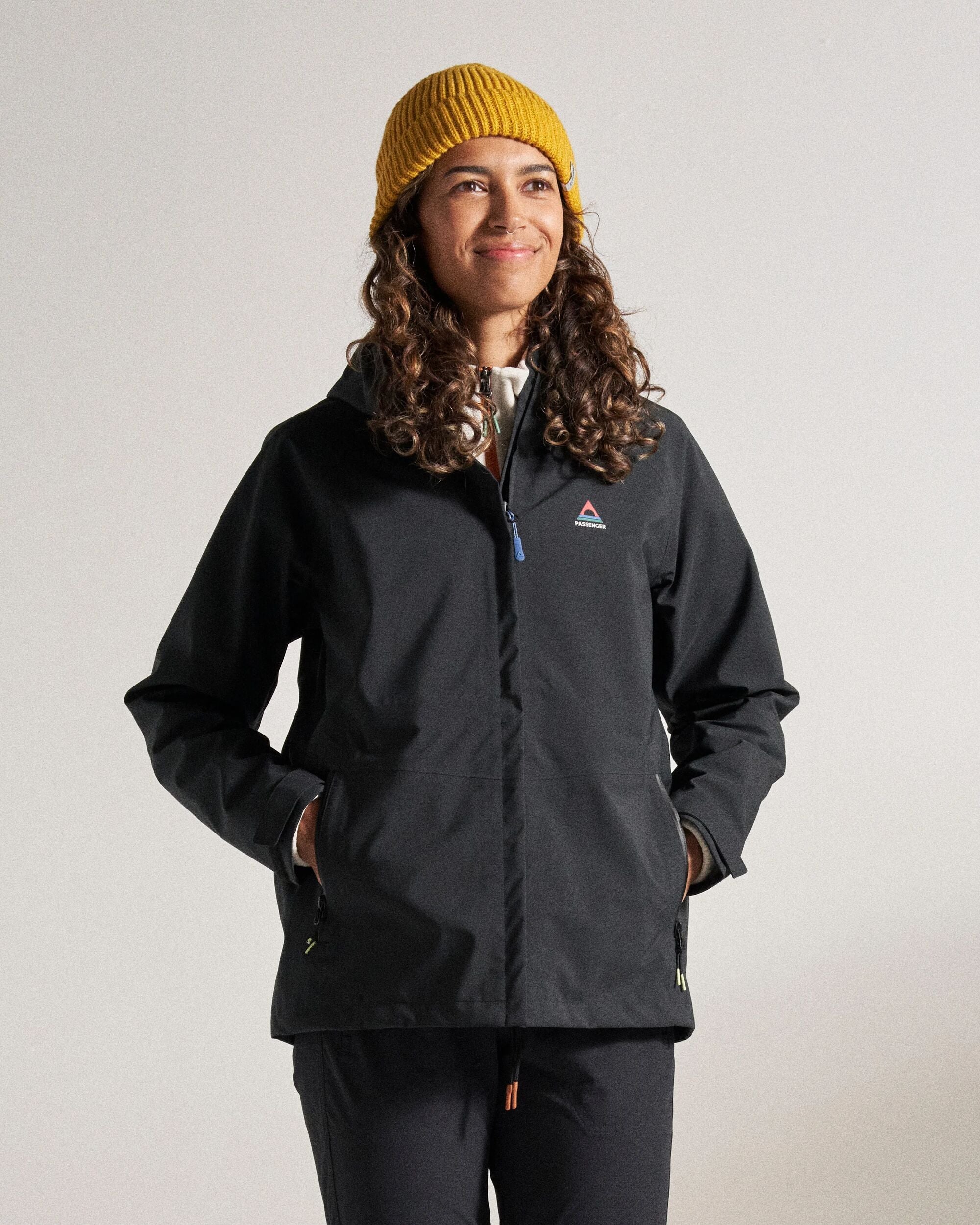 Five Element Recycled Waterproof Jacket - Black