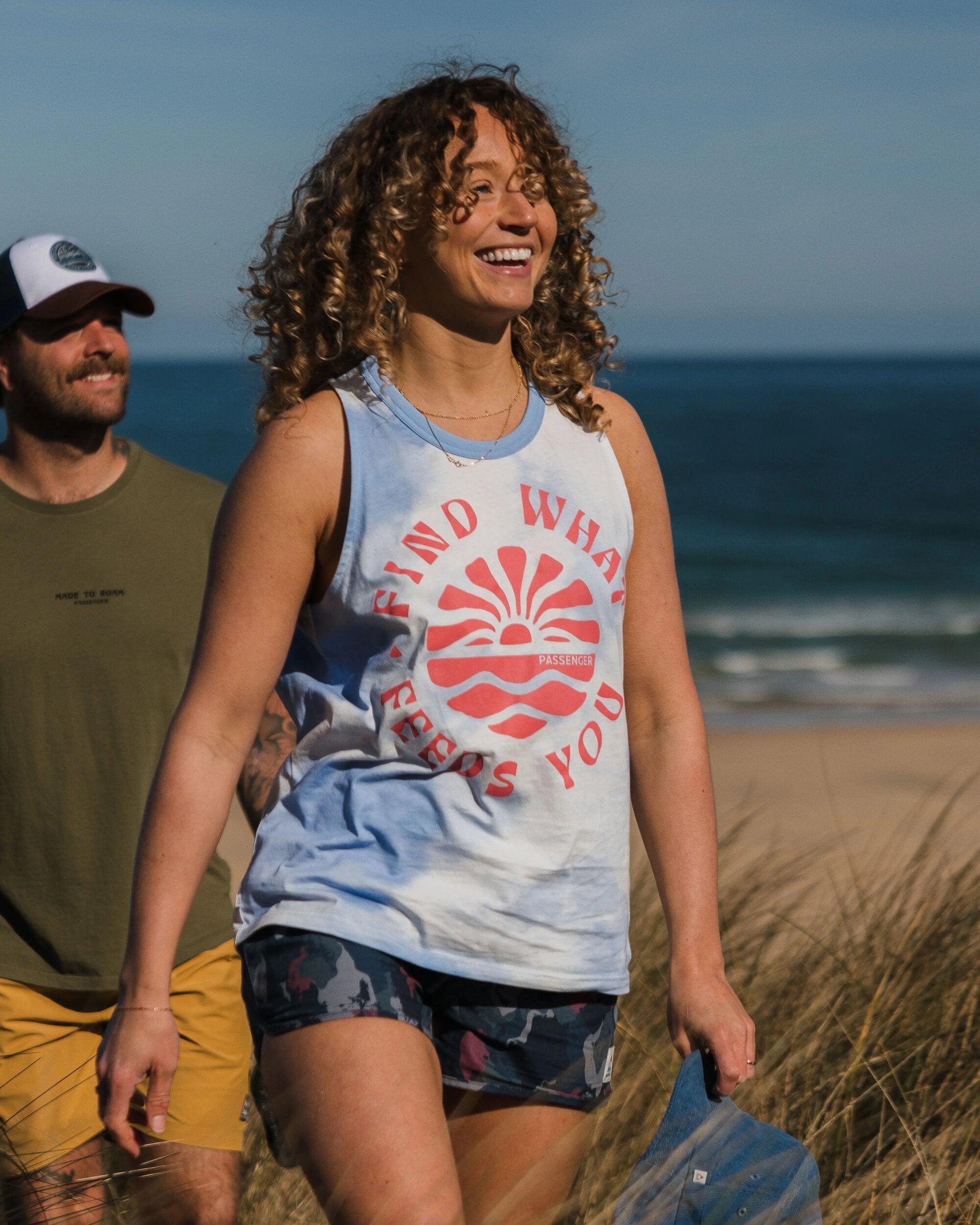 Discovery Organic Cotton Vest - Tie Dye Cornflower