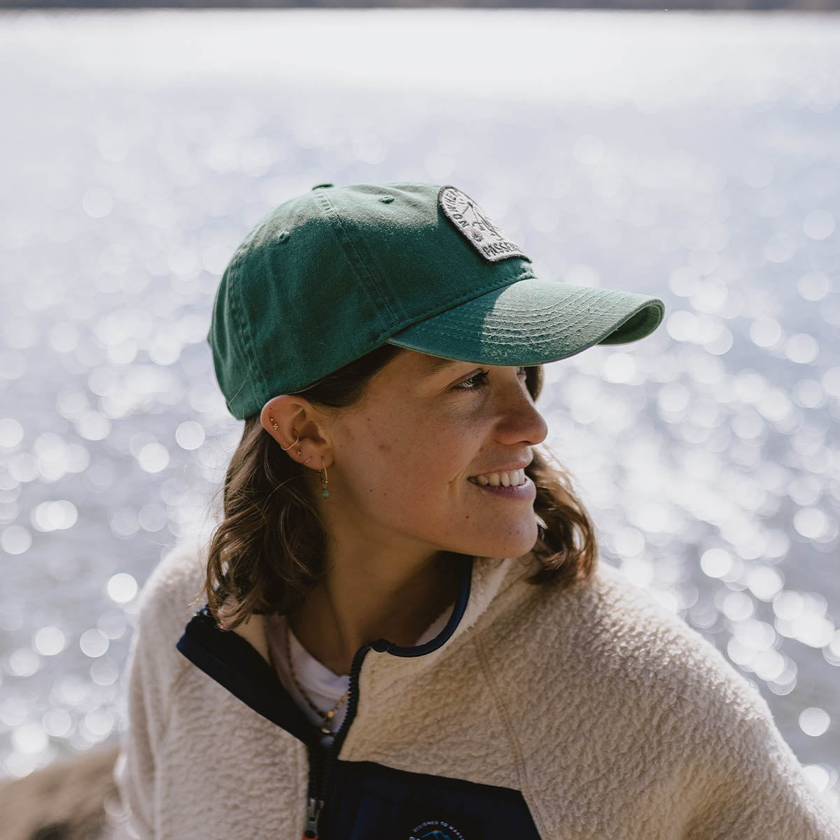 Hazy Recycled Cotton Snapback Cap - Dark Ivy