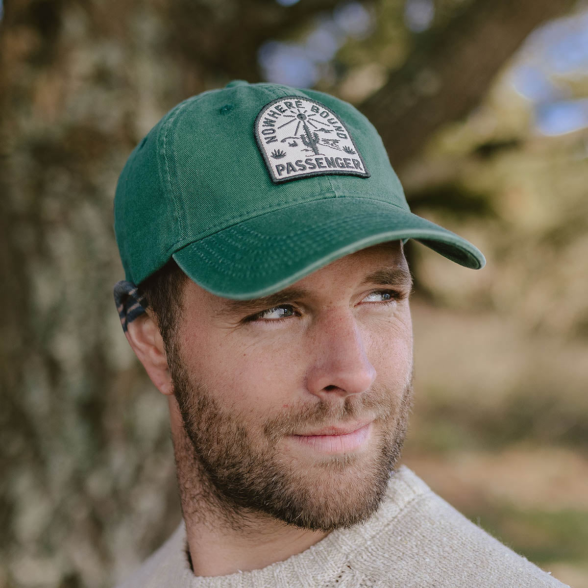 Hazy Recycled Cotton Snapback Cap - Dark Ivy