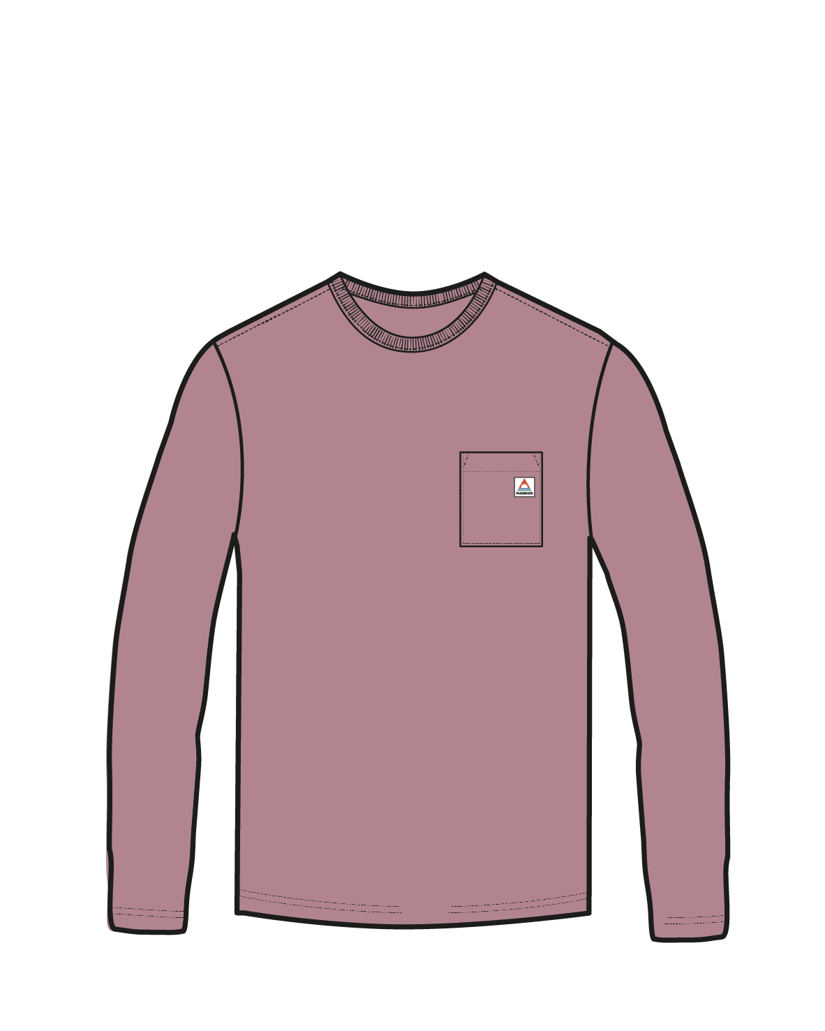 Heritage Organic Relaxed Fit LS T-Shirt - Pink Haze