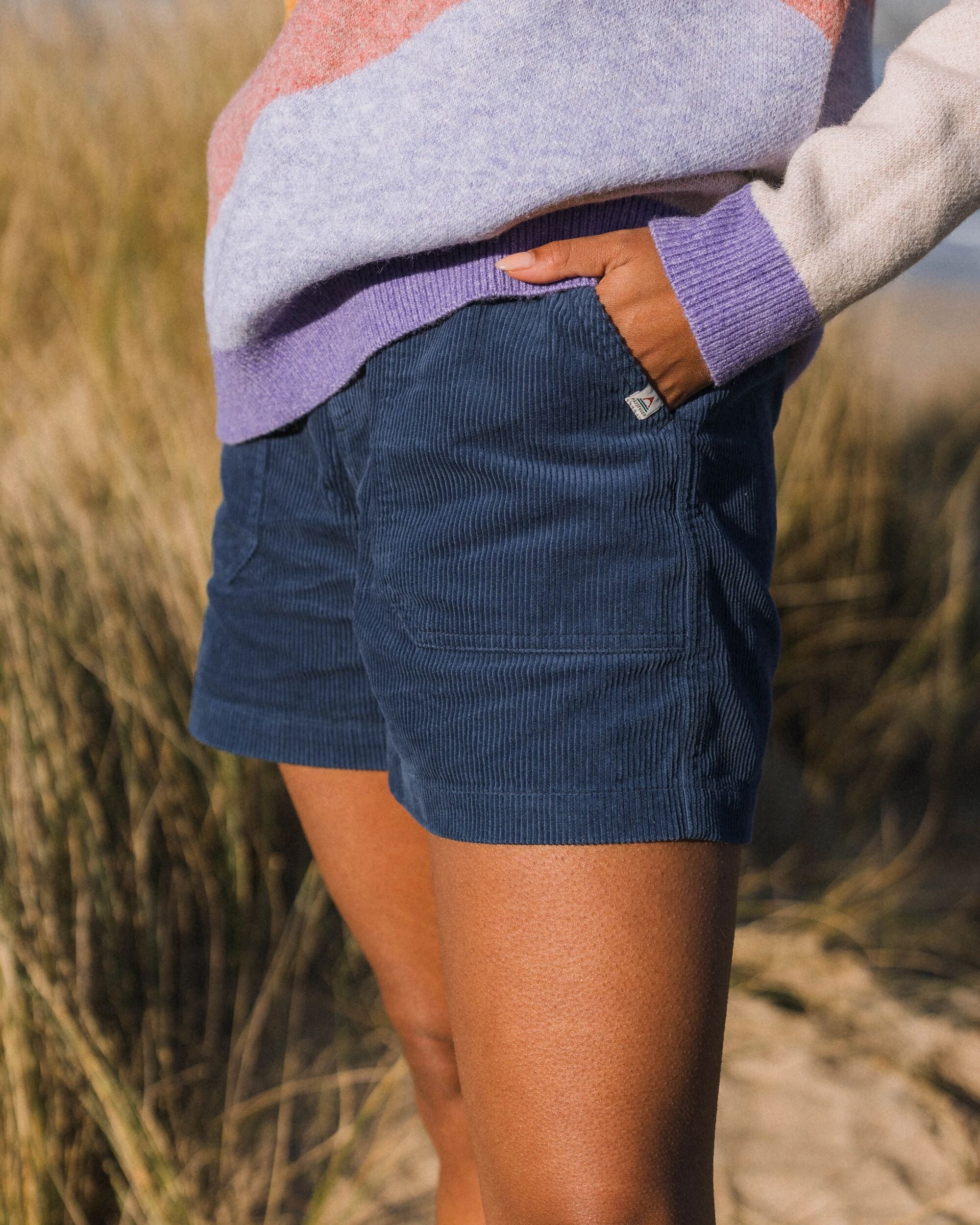 Avian Organic Cord Short - Dark Denim