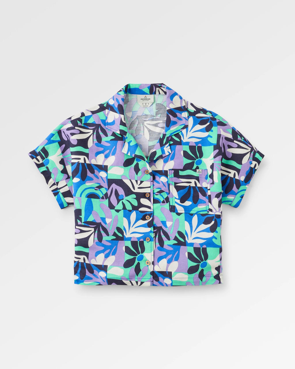 Arden Linen Short Sleeve Shirt - Mountain Foliage Purple