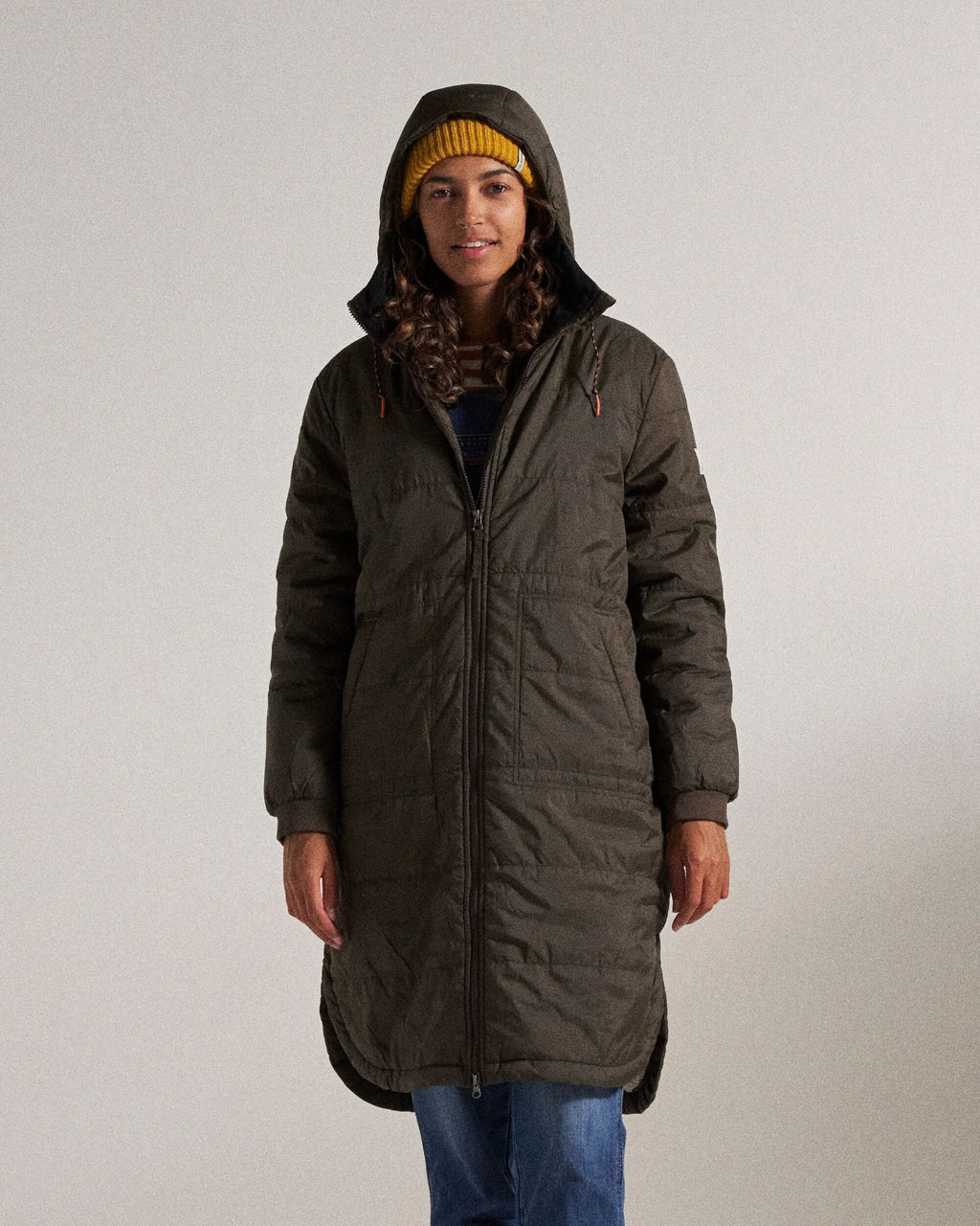 Flora Recycled Sherpa Lined Parka - Coffee