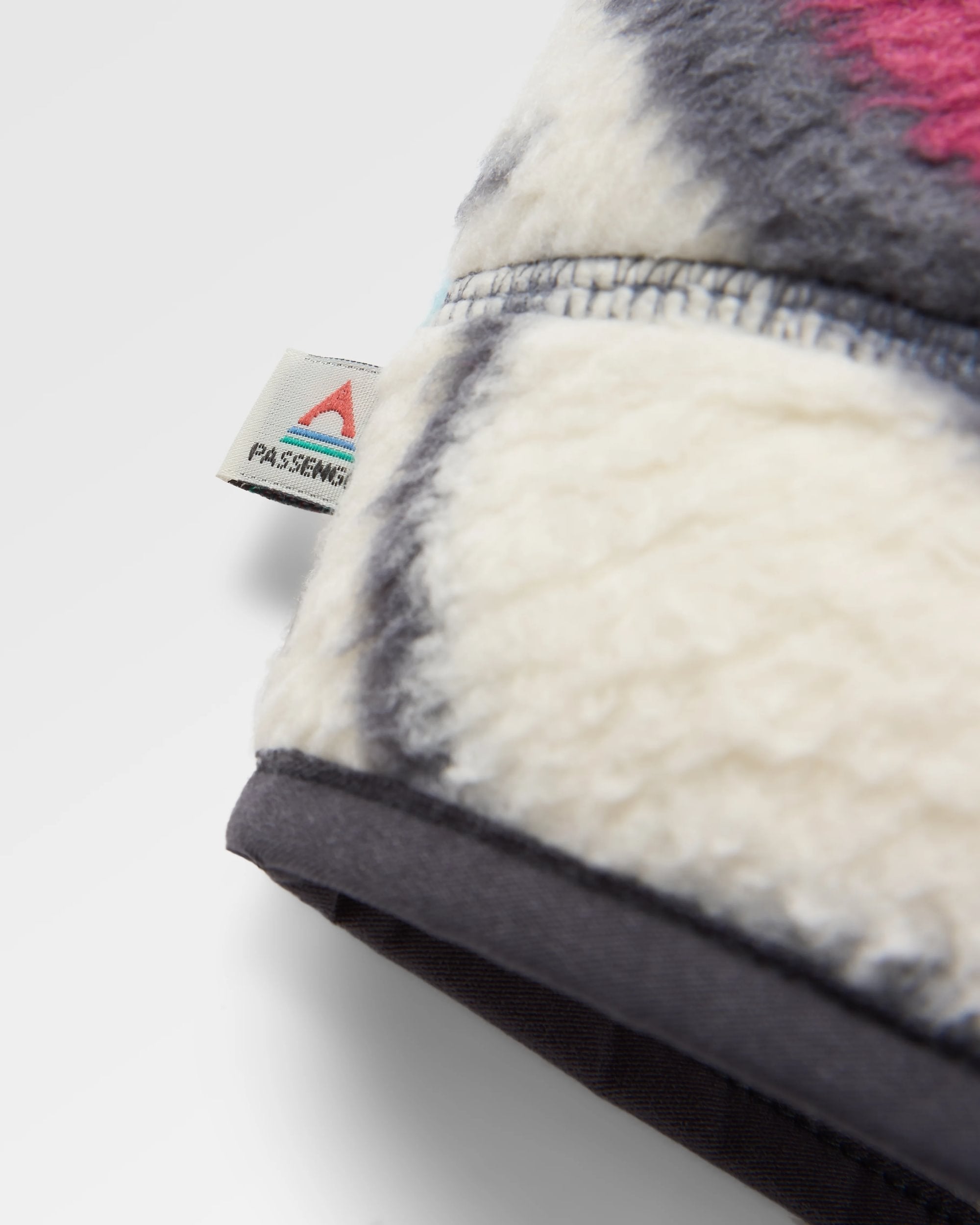 Fairbanks Full Zip Recycled Sherpa Fleece - Abstract Trails Off White