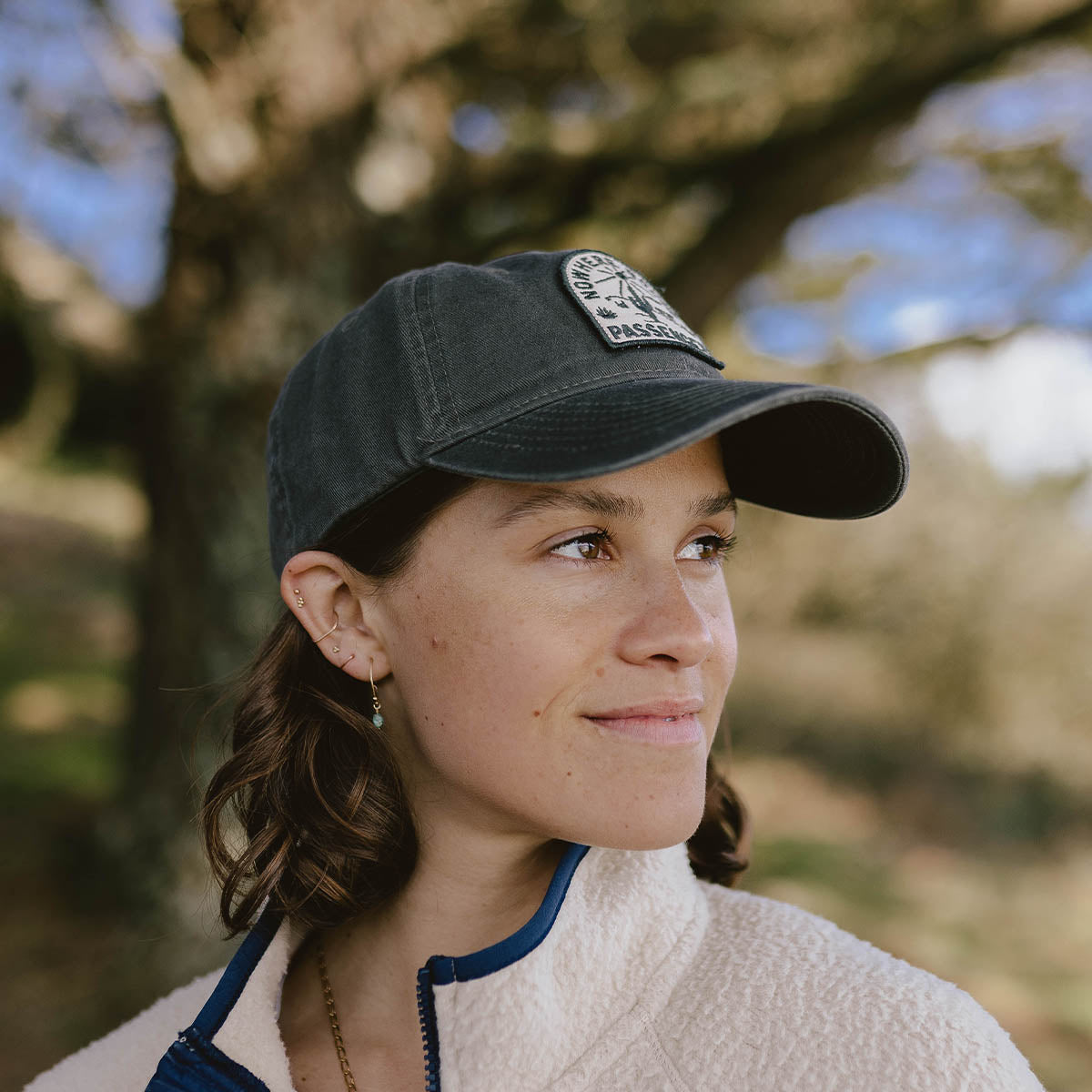 Hazy Recycled Cotton Snapback Cap - Faded Black