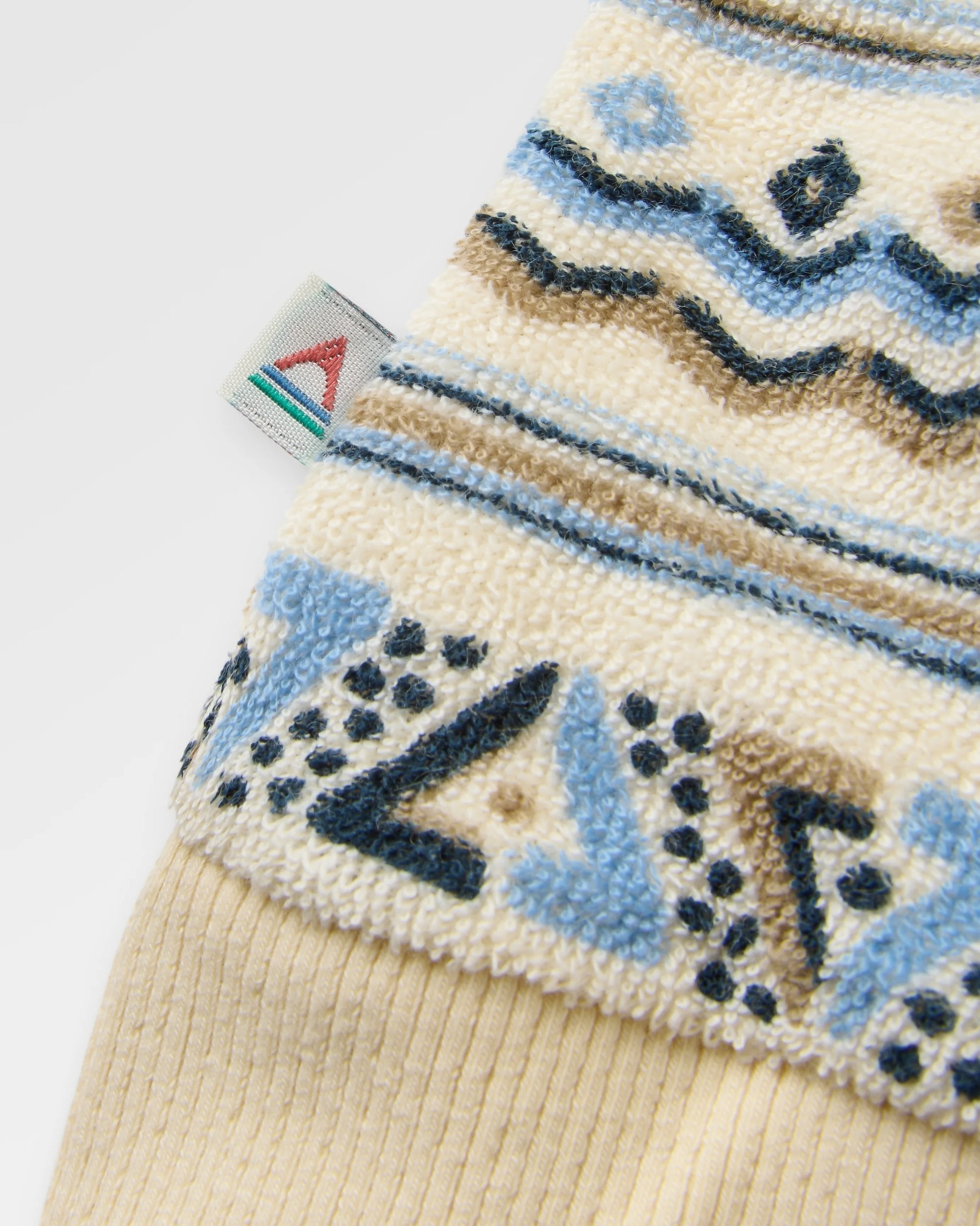 Groovy Towelling Hoodie - Geo Stripe Birch