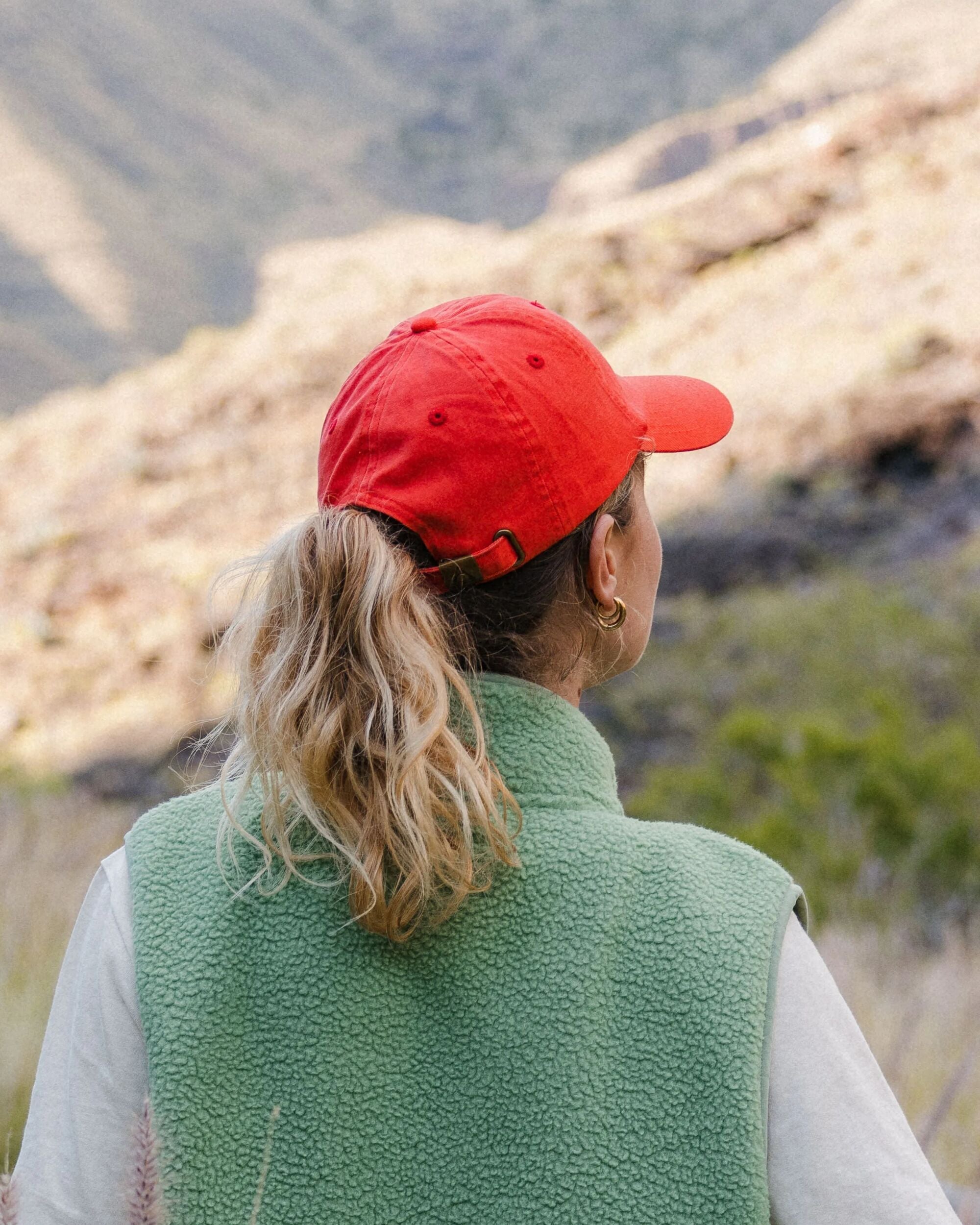 Classic Recycled Cotton 6 Panel Cap - Ember Orange