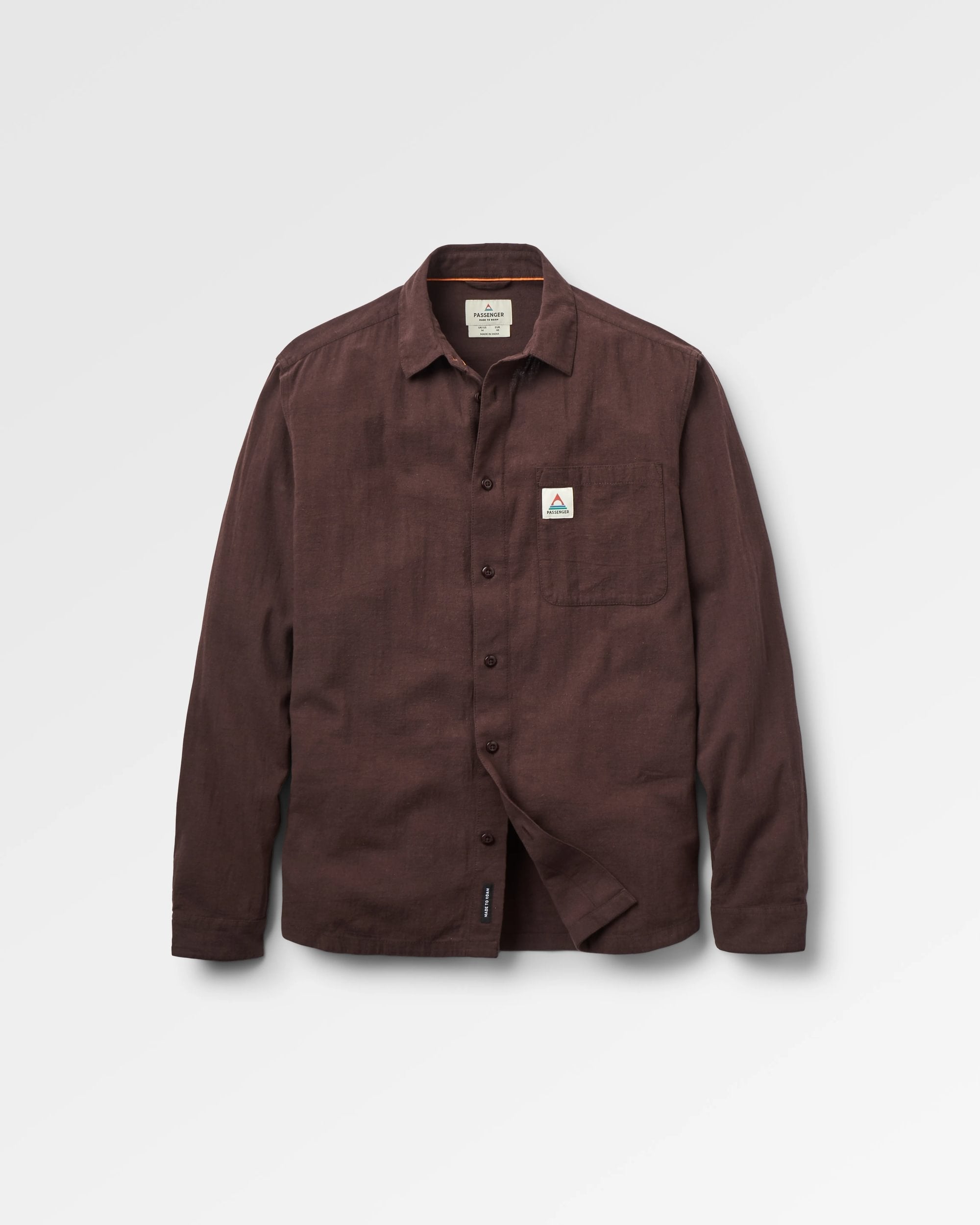Arica Textured Organic Cotton Shirt - Espresso