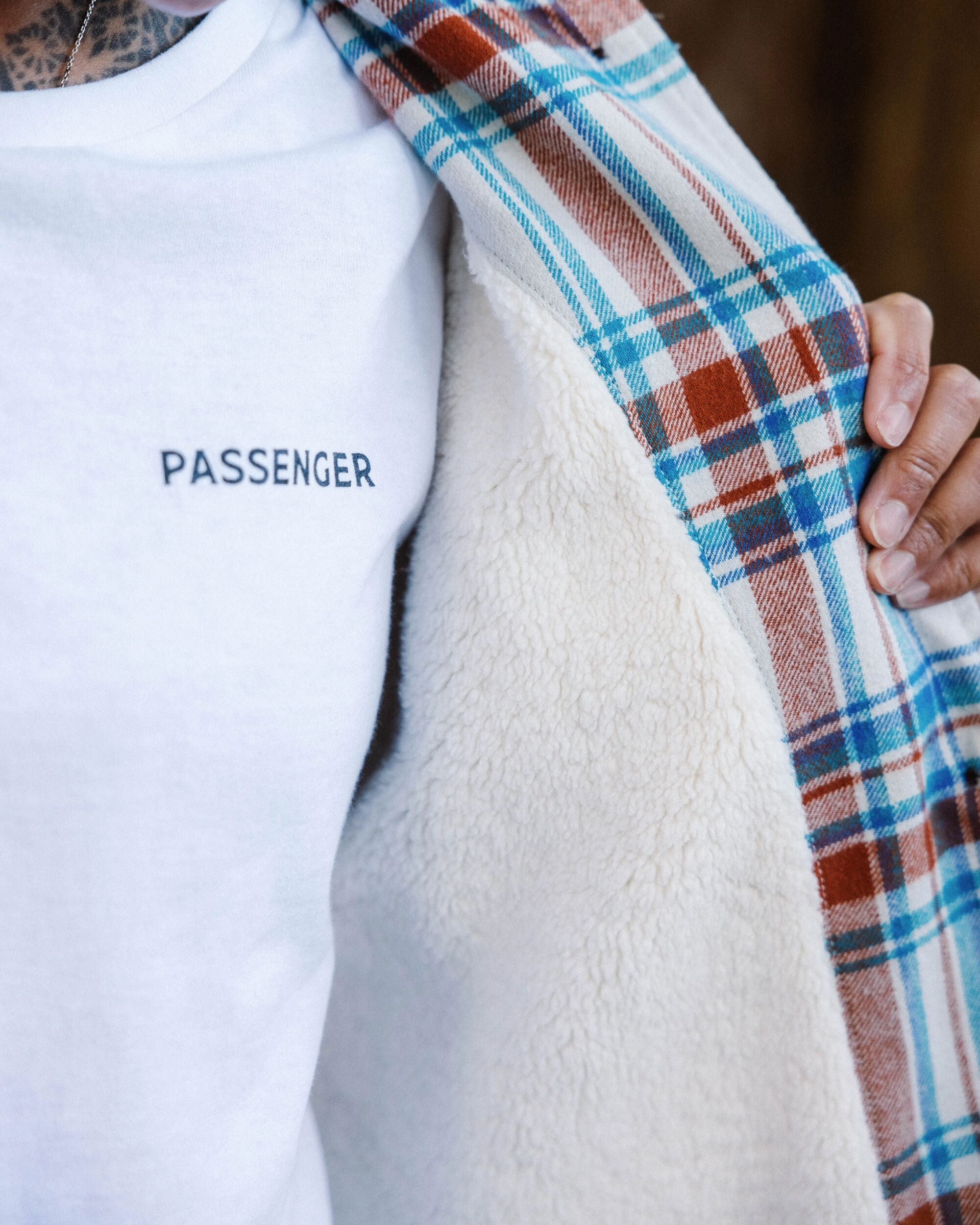 Flint Organic Cotton Overshirt - Vintage White Check