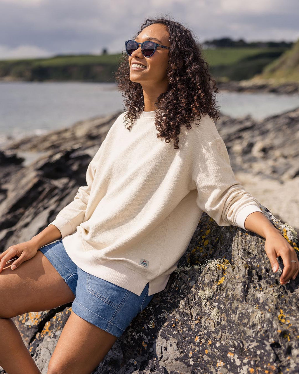 Fauna Organic Cotton Textured Sweatshirt - Birch