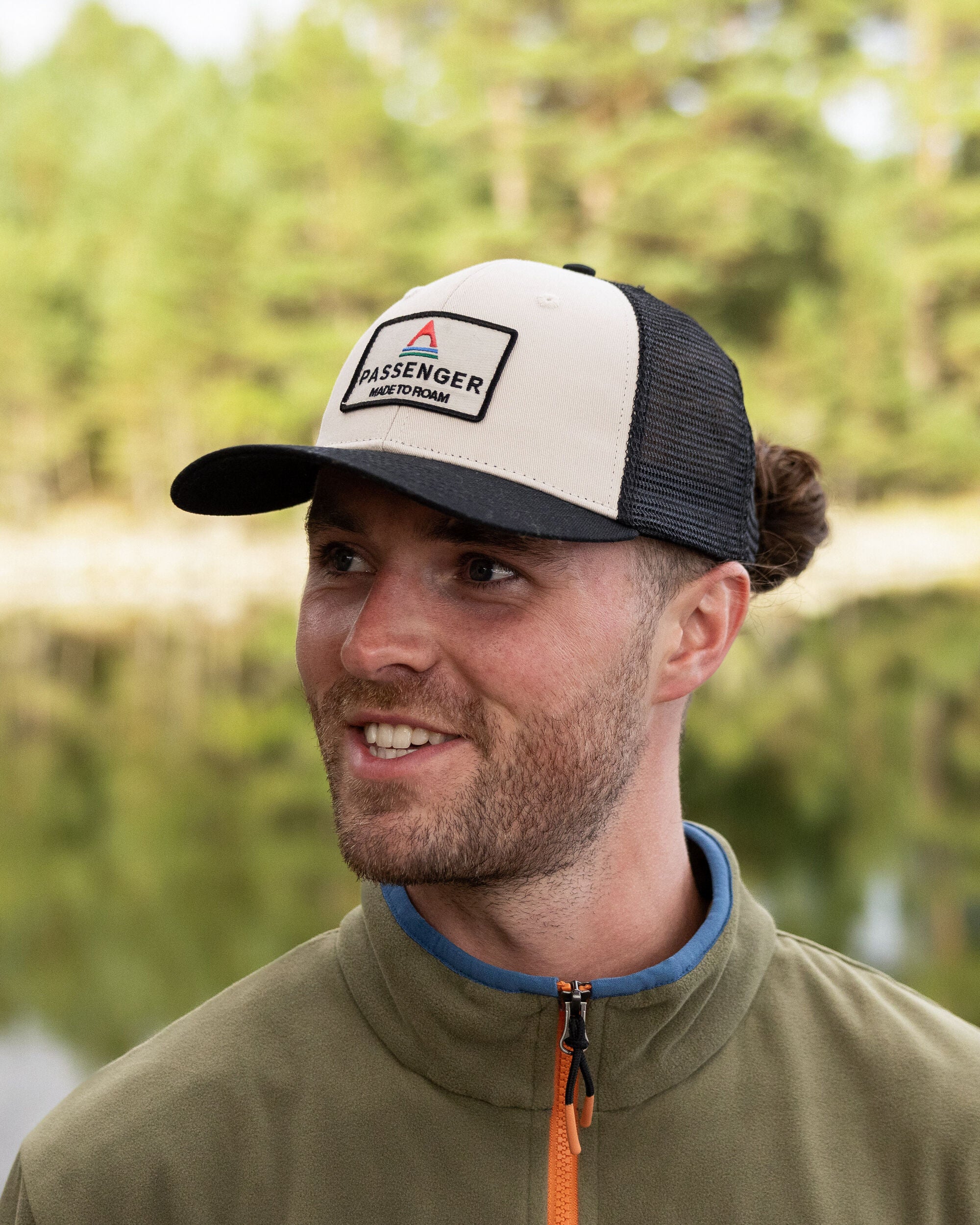 Core Organic Cotton Trucker Cap - Black/ White