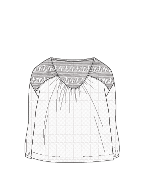 Flurry LS Woven Top - White