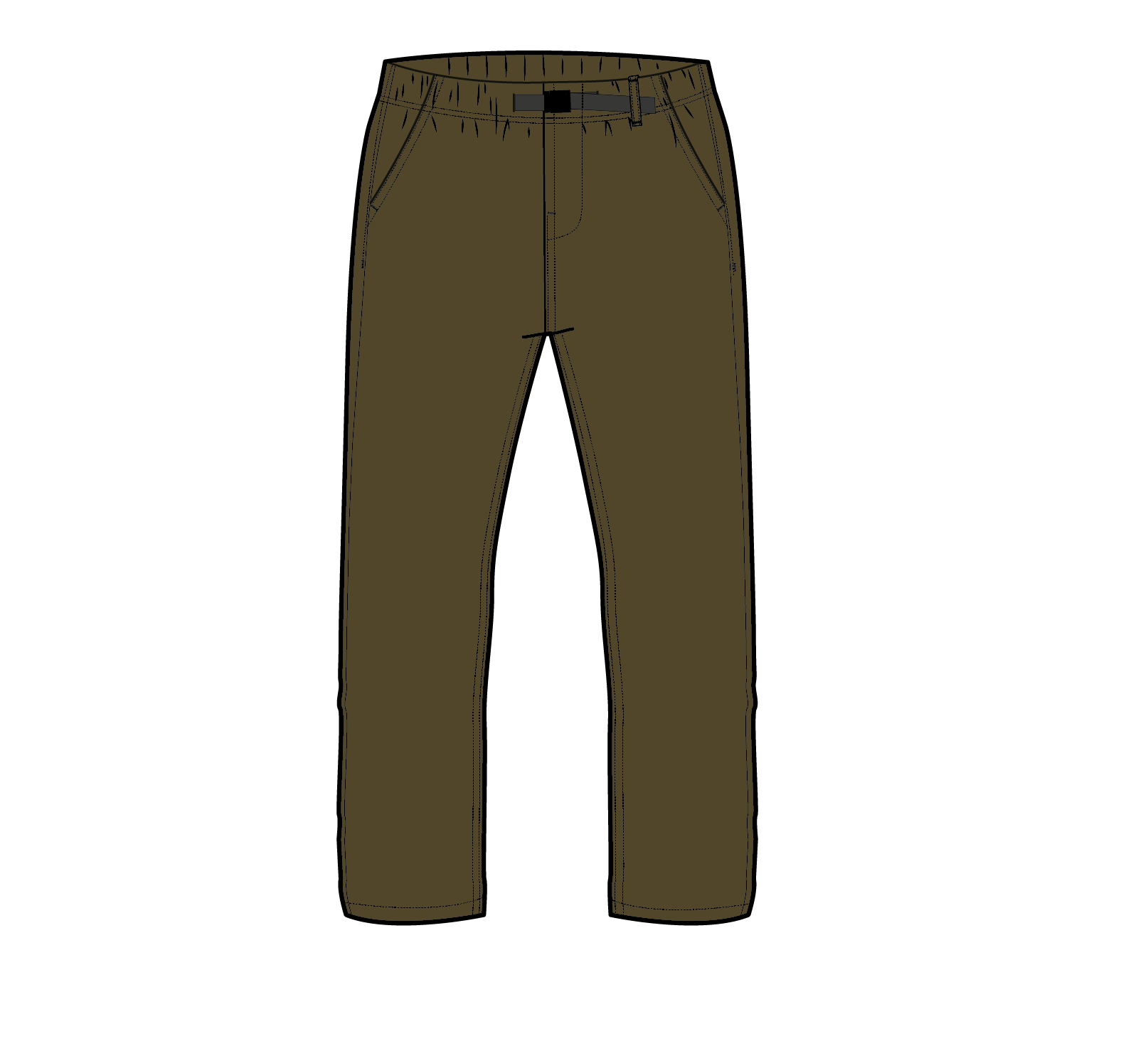 Adventurer Organic Cotton Canvas Trouser - Dark Olive
