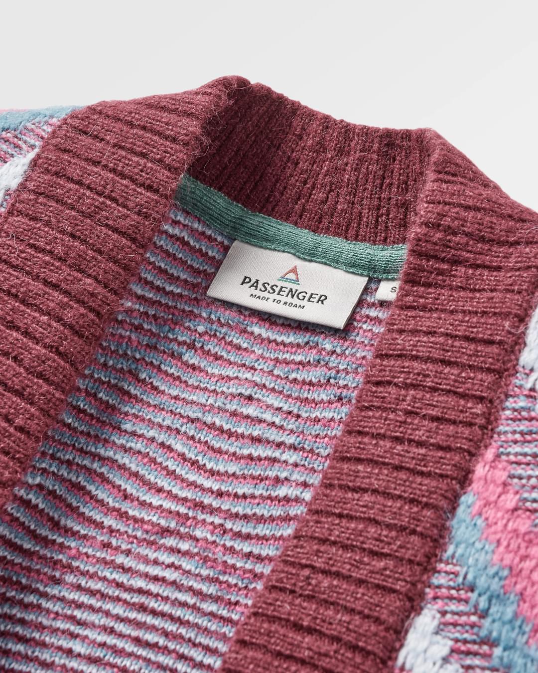 Homestead Recycled Cardigan - Wine