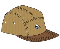 Fixie Recycled Cord 5 Panel Cap - Golden Spice