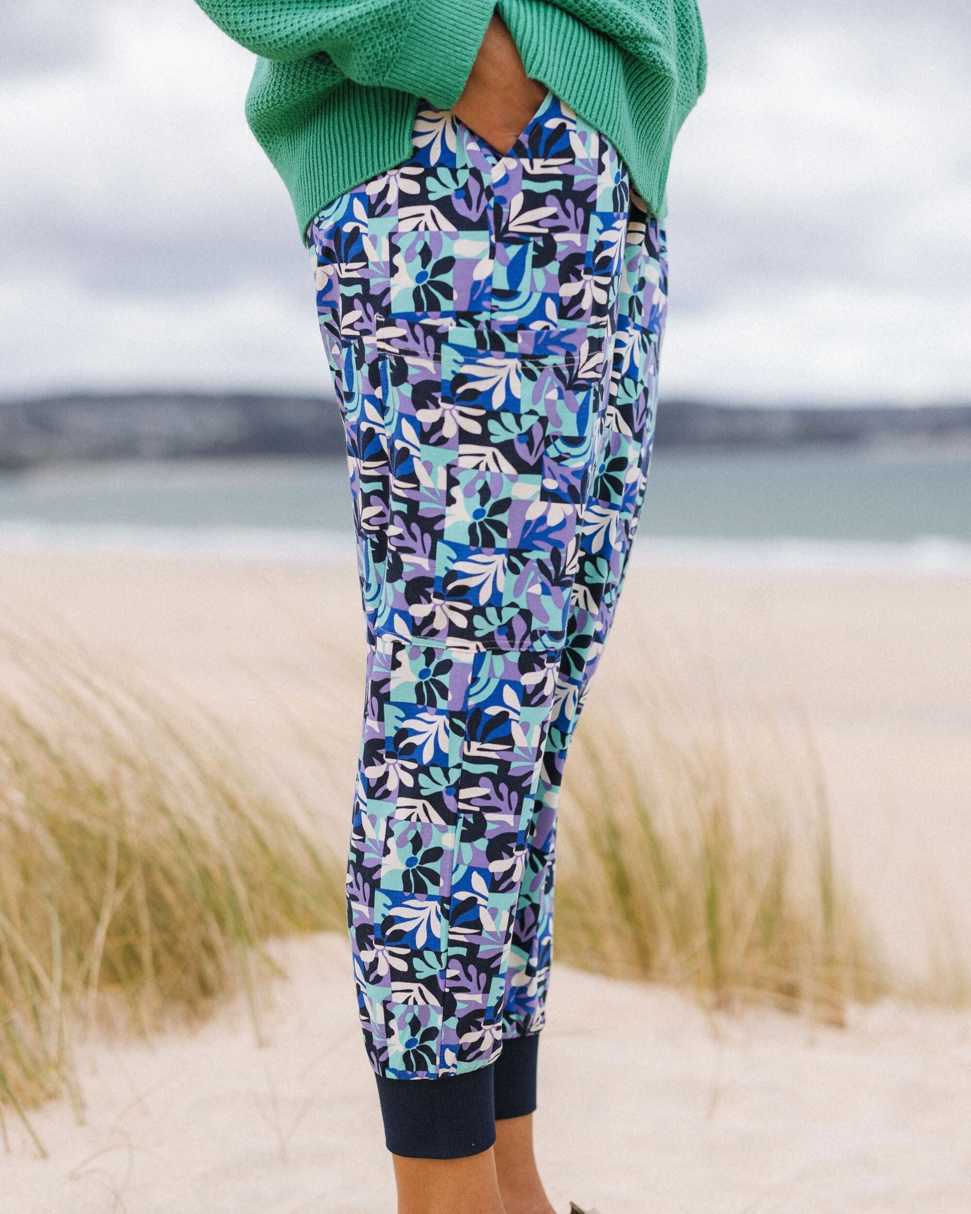Day Dream Recycled Trouser - Mountain Foliage Purple