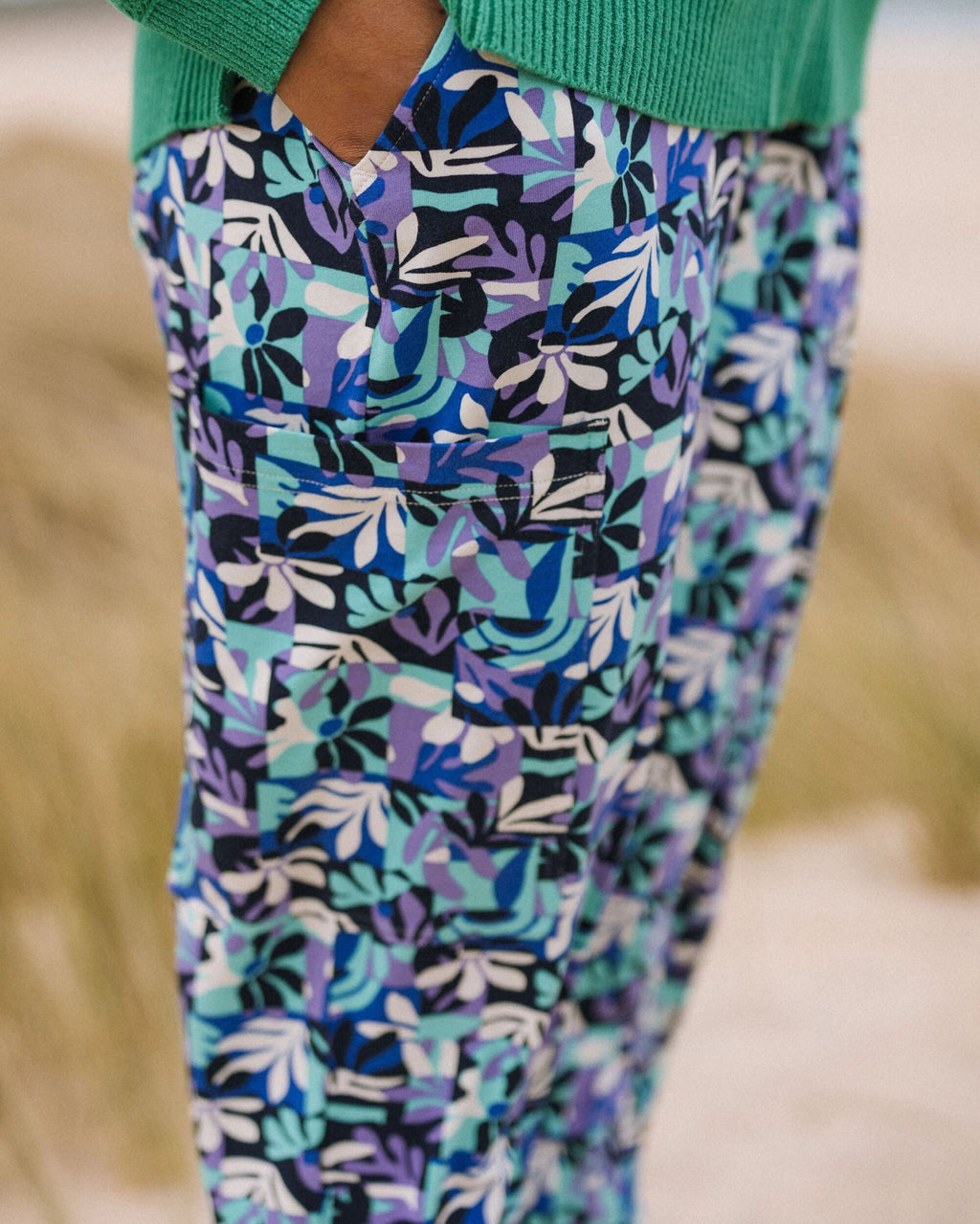 Day Dream Recycled Trouser - Mountain Foliage Purple
