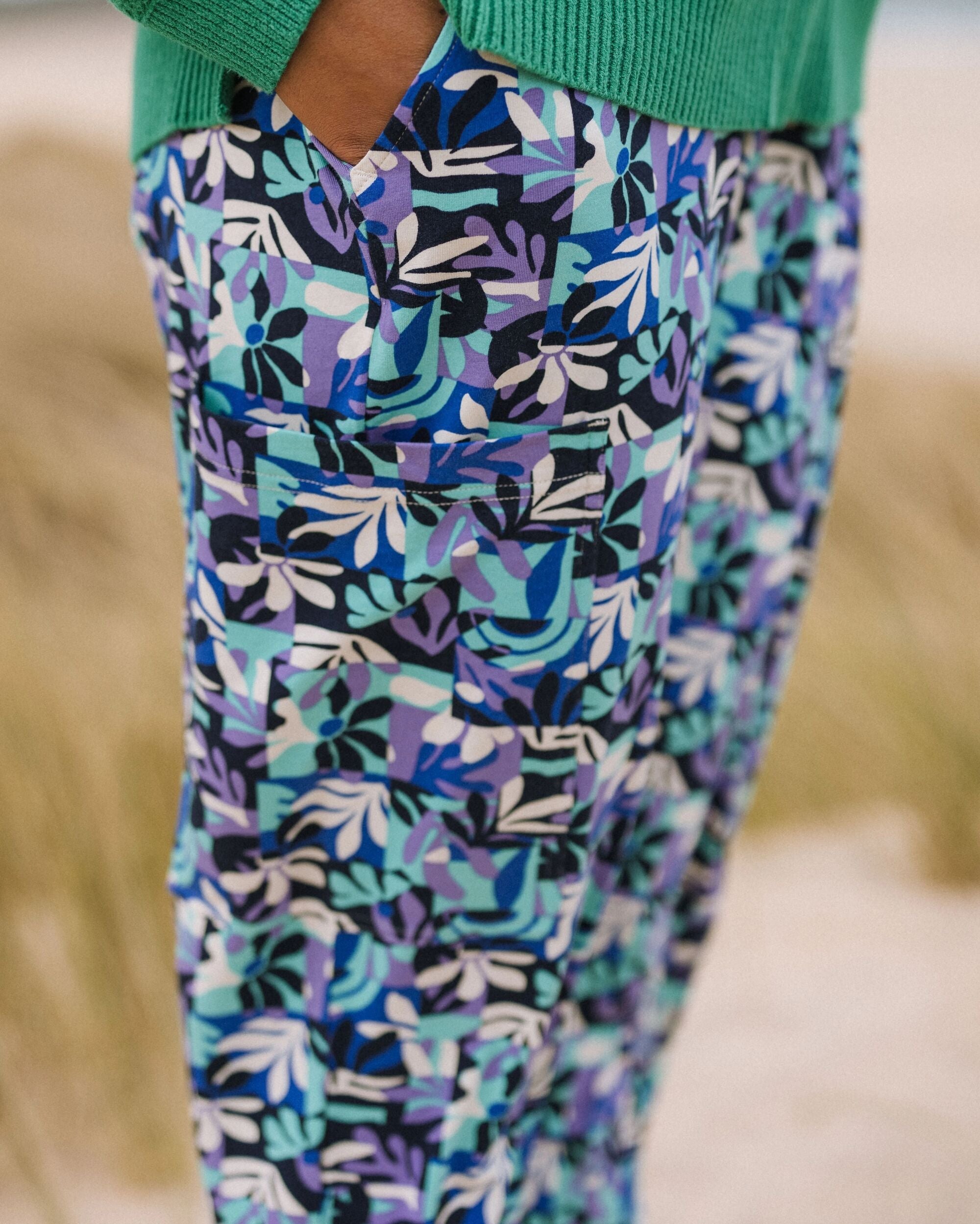 Day Dream Recycled Trouser - Mountain Foliage Purple