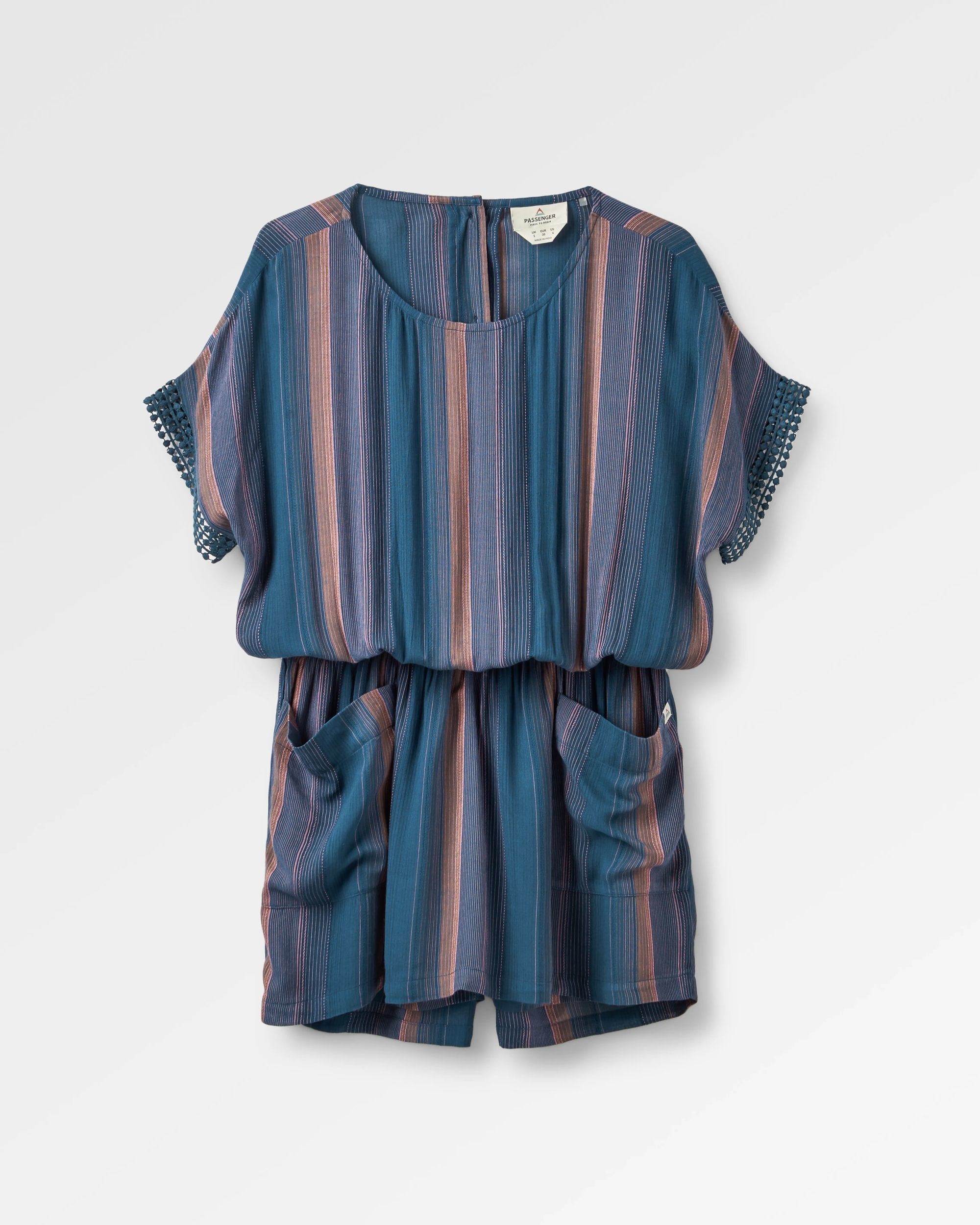 Clarity Short Skort Dress - Dark Denim Multi Stripe