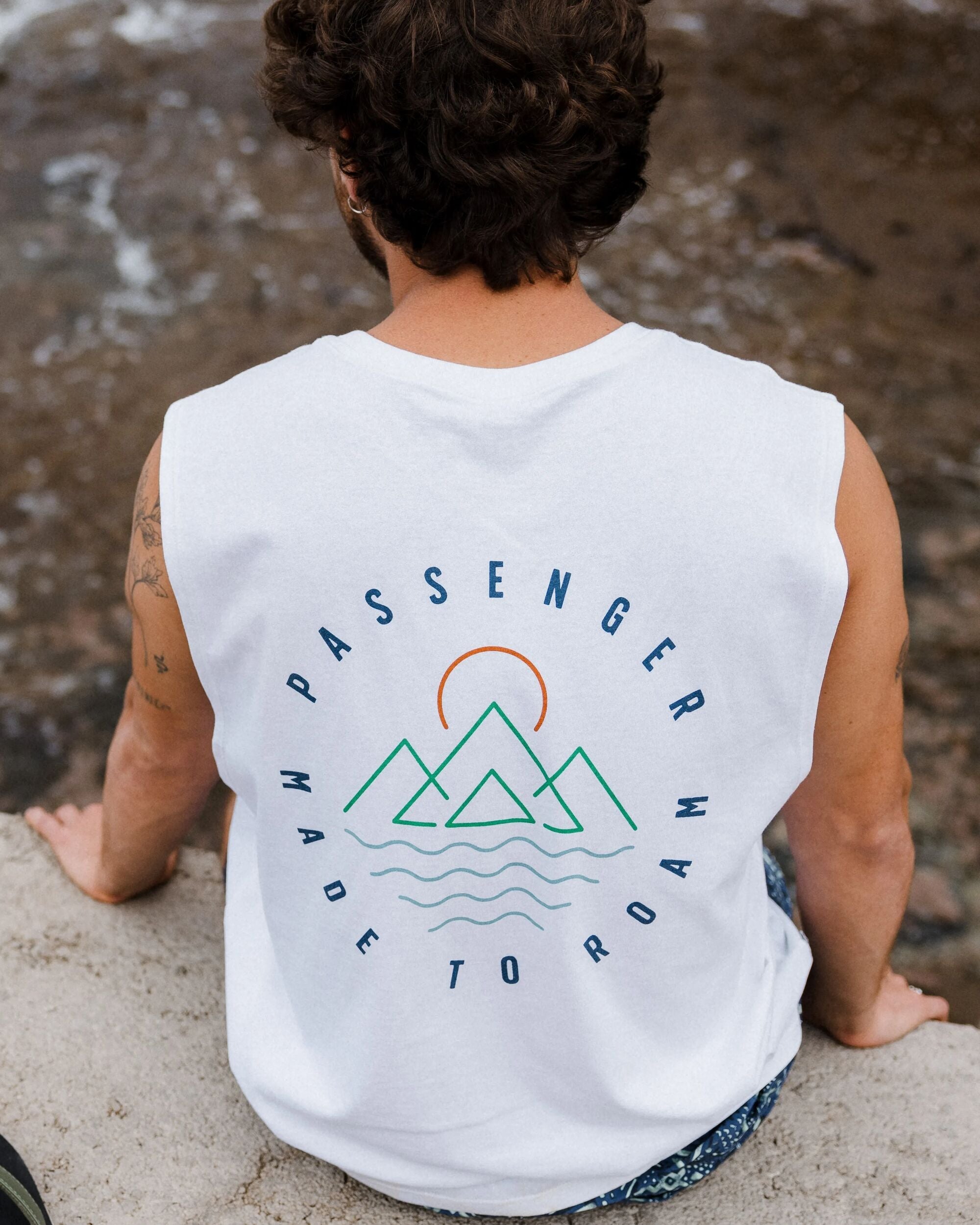 Escapism Recycled Cotton Vest - White