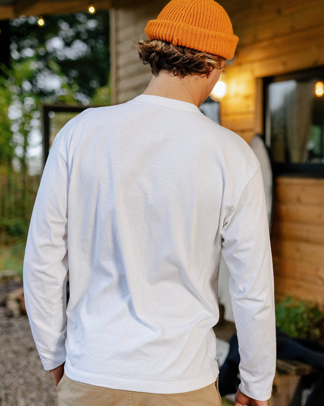 Heritage Organic Relaxed Fit LS T-Shirt - White