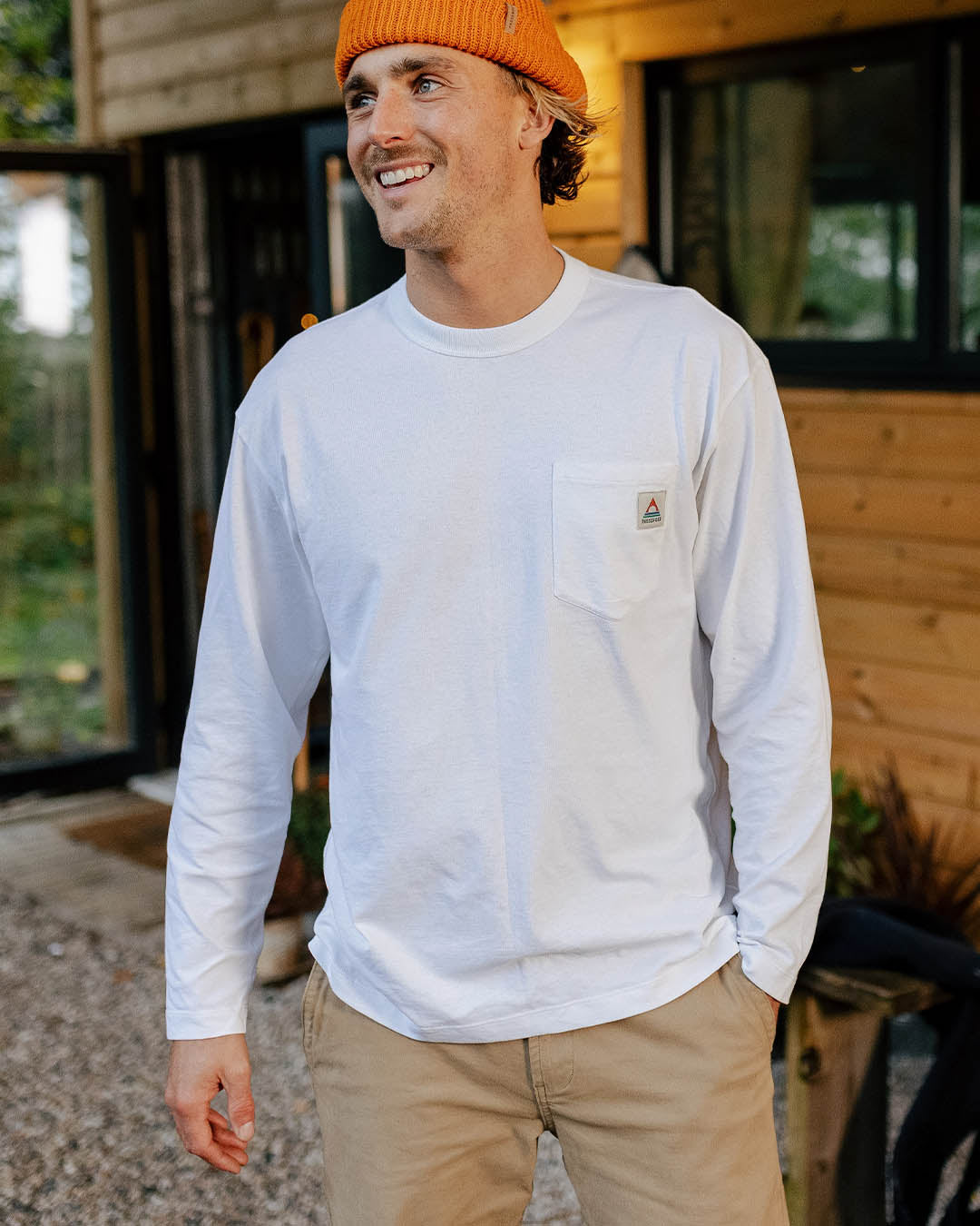 Heritage Organic Relaxed Fit LS T-Shirt - White