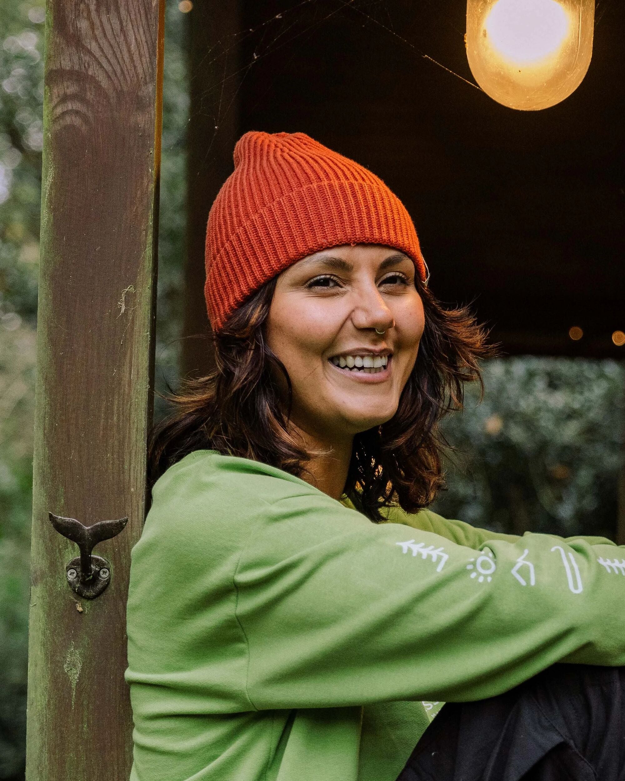 Compass Recycled Beanie - Baked Clay
