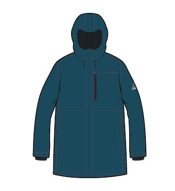 Cloudmont Waterproof Down Parka - Tidal Blue