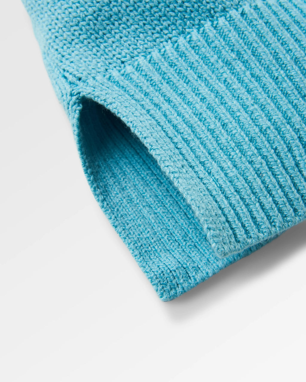 Cove Organic Cotton Knitted Hoodie - Retro Blue