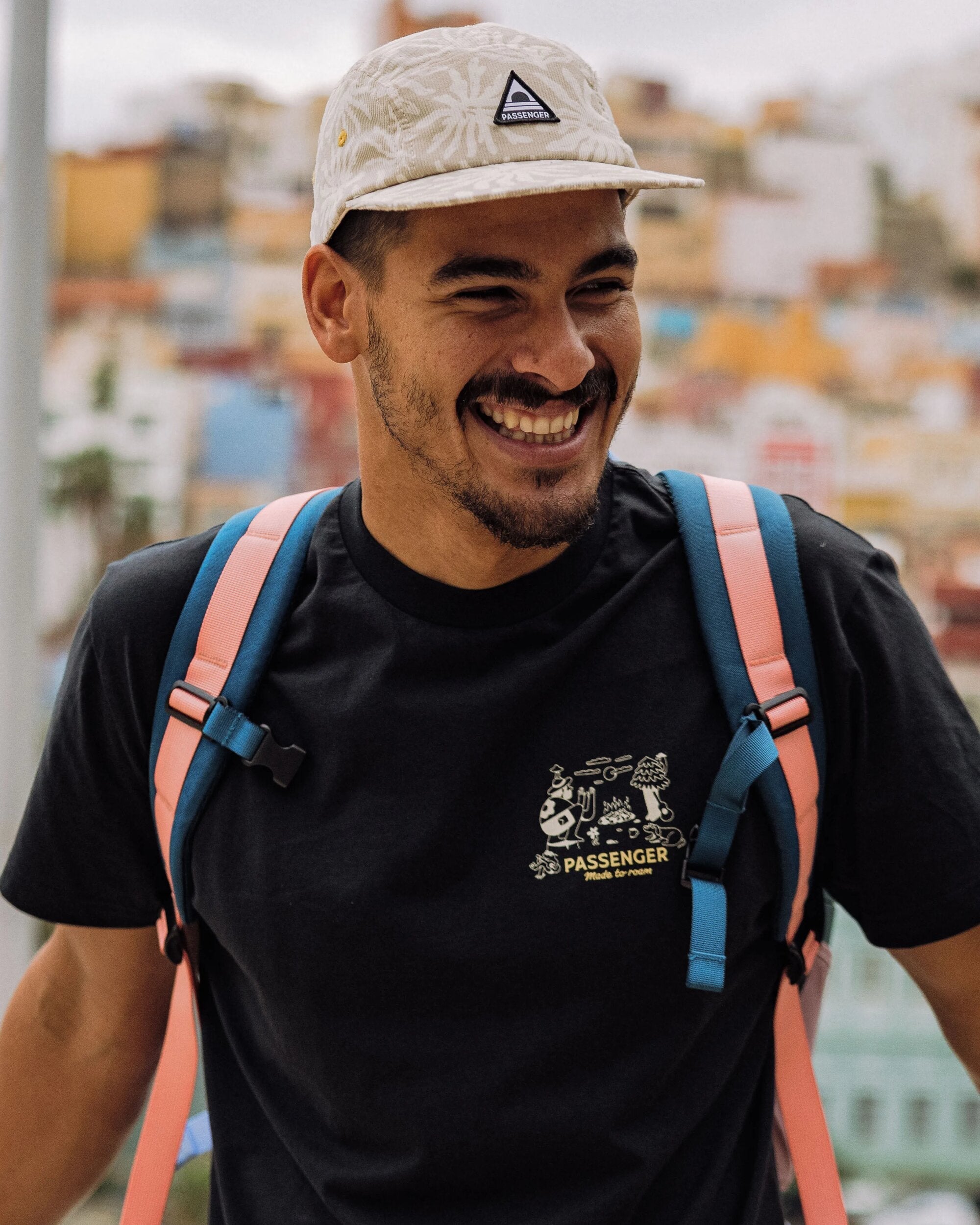 Fixie Recycled Cord 5 Panel Cap - Golden Spice/ Seaweed Pebble Grey