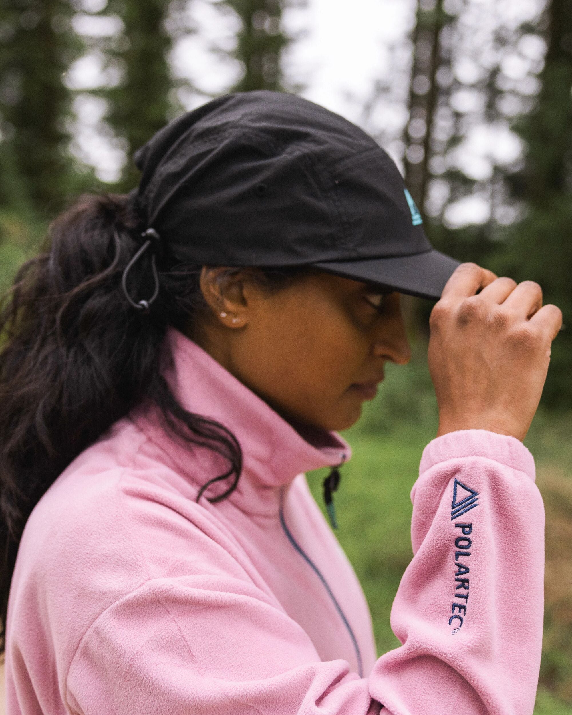 Emerge 5 Panel Trail Cap - Black