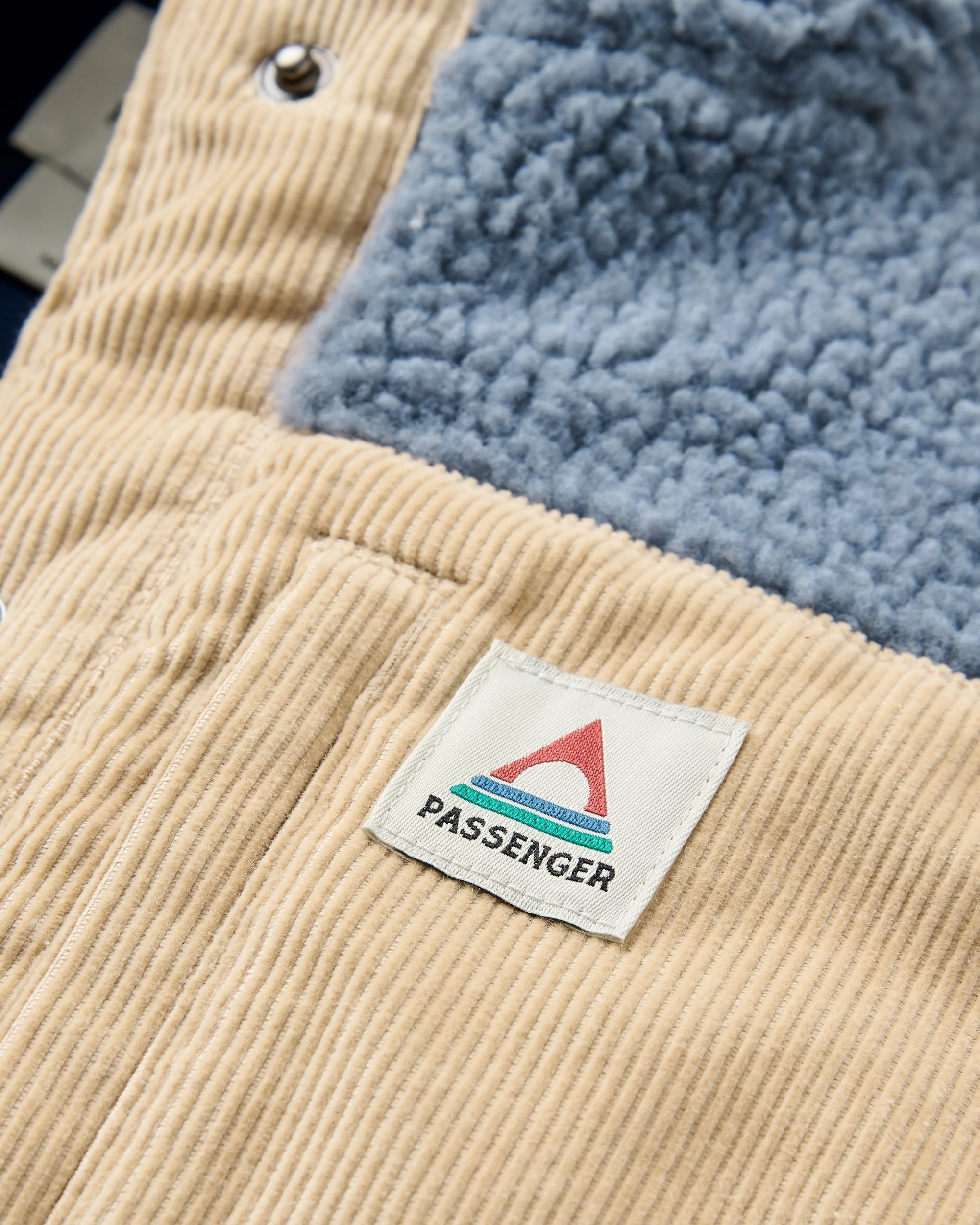 Clover Recycled Sherpa Hooded Fleece - Stormy Blue