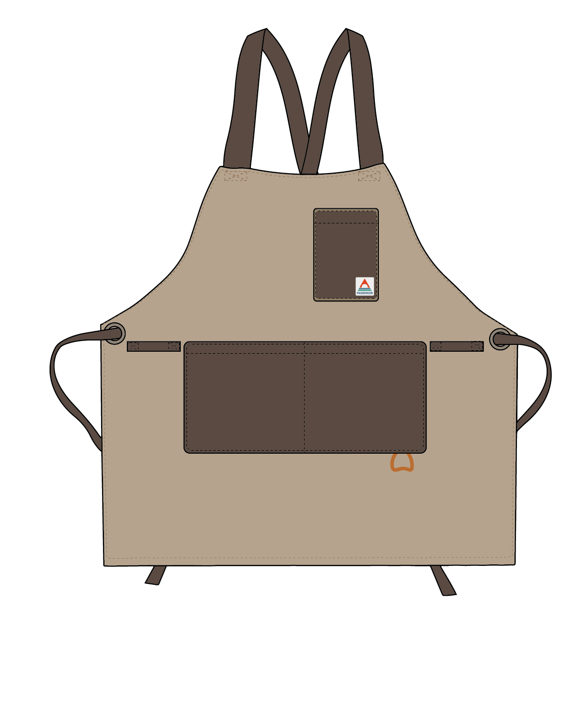 Campfire Recycled Cotton Apron - Elmwood